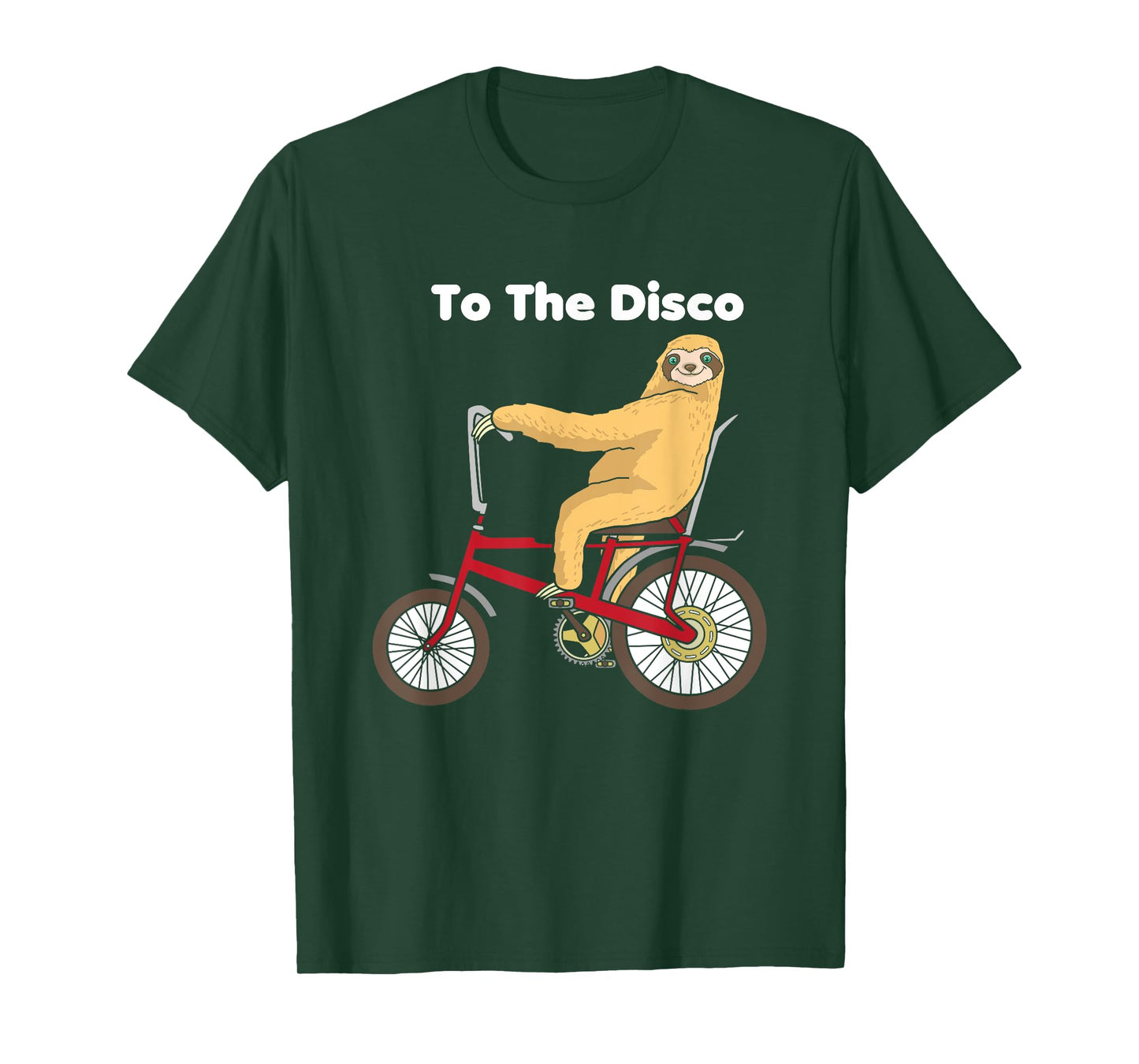 To The Disco Shirt - Sloth Riding Vintage Retro Bike Tee T-Shirt