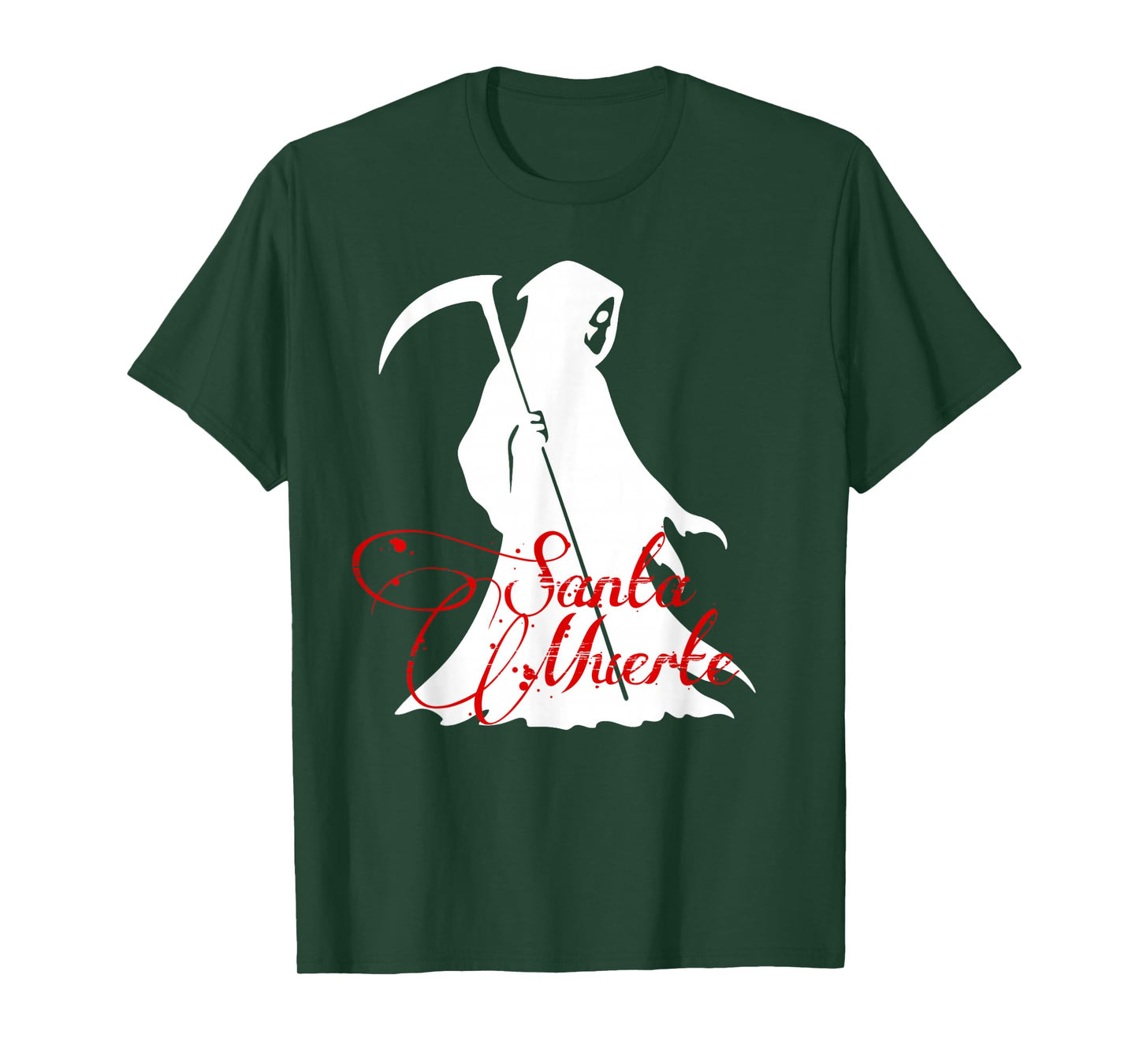 Santa Muerte Art Calligraphy Design T-Shirt