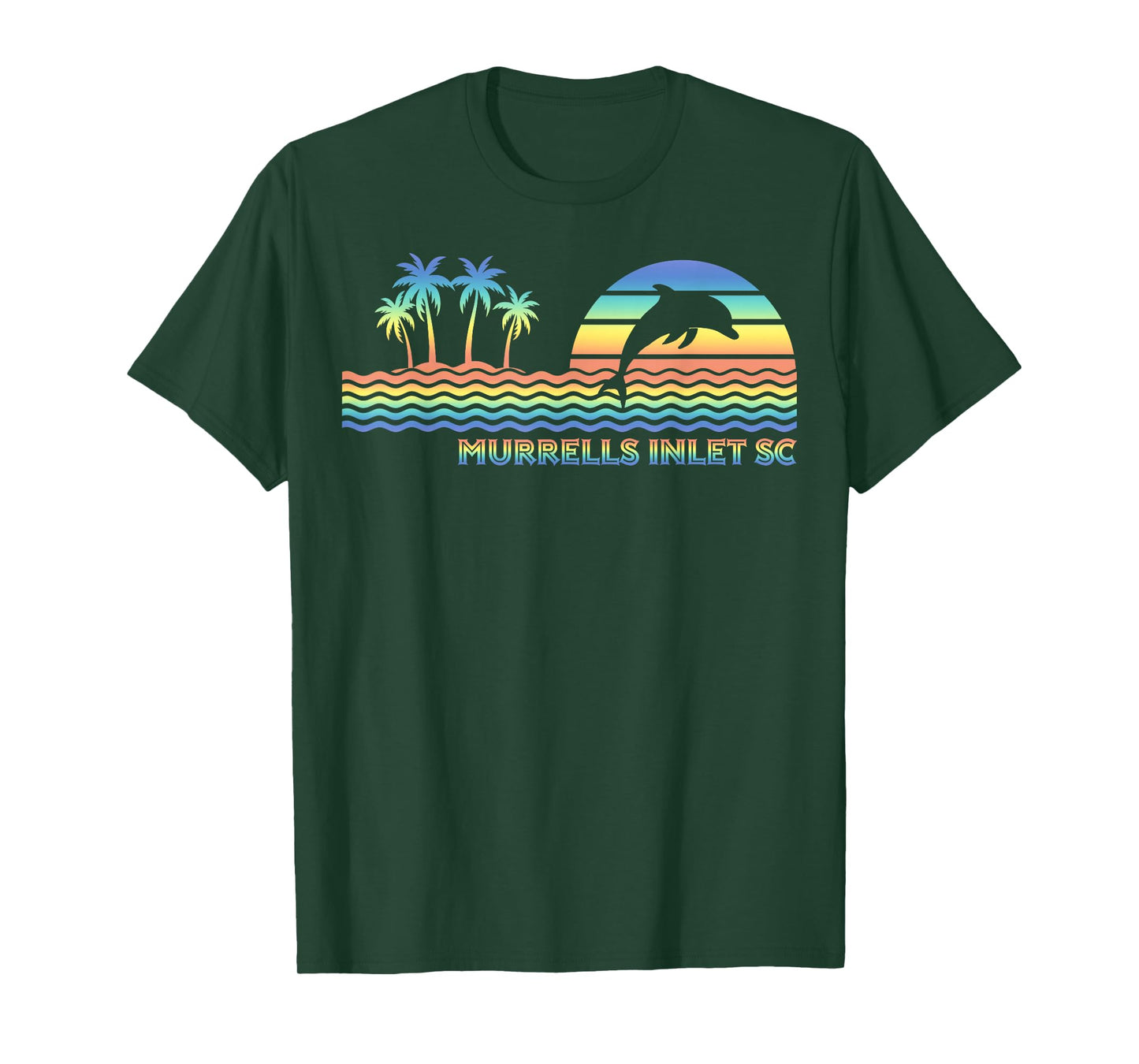 Vintage Murrells Inlet SC Retro Dolphin Lover Souvenir T-Shirt