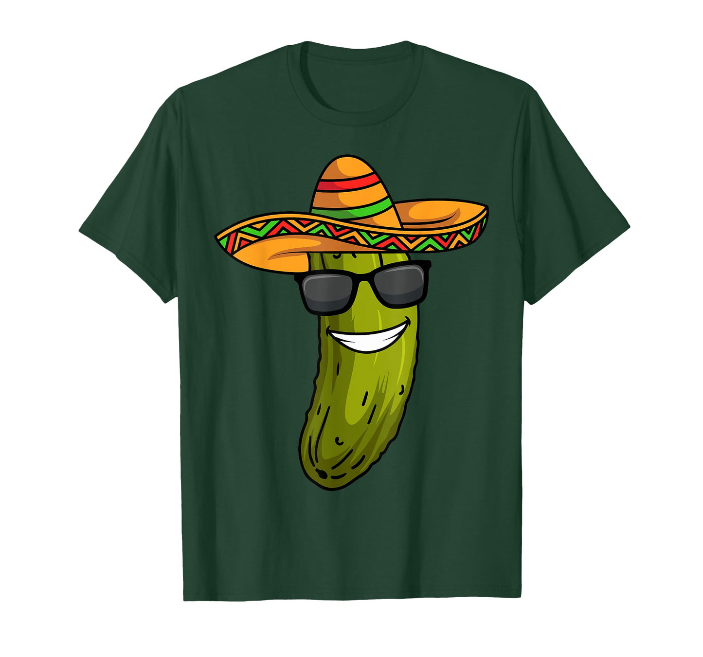 Cucumber Pickle Sombrero Costume Funny Mexican T-Shirt