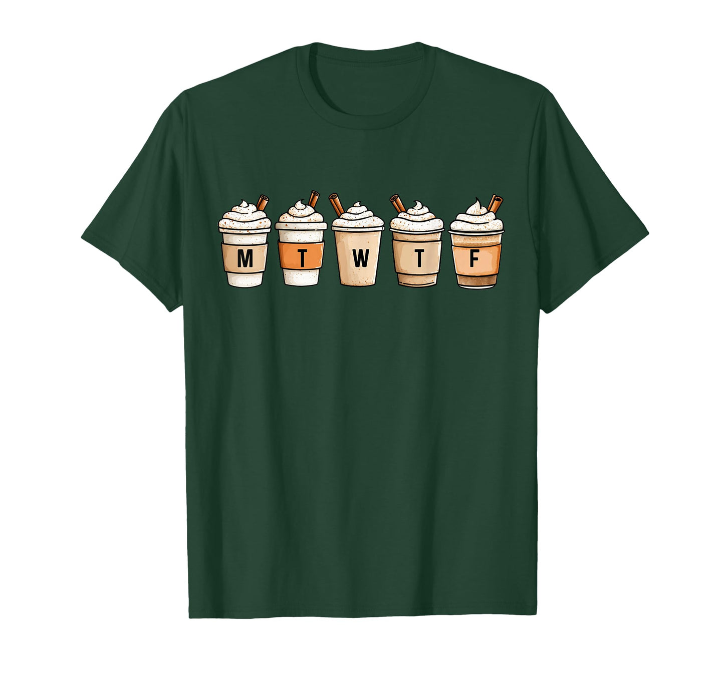 Coffee Pumpkin Latte Spice Lover Week Day Fall Season Women T-Shirt