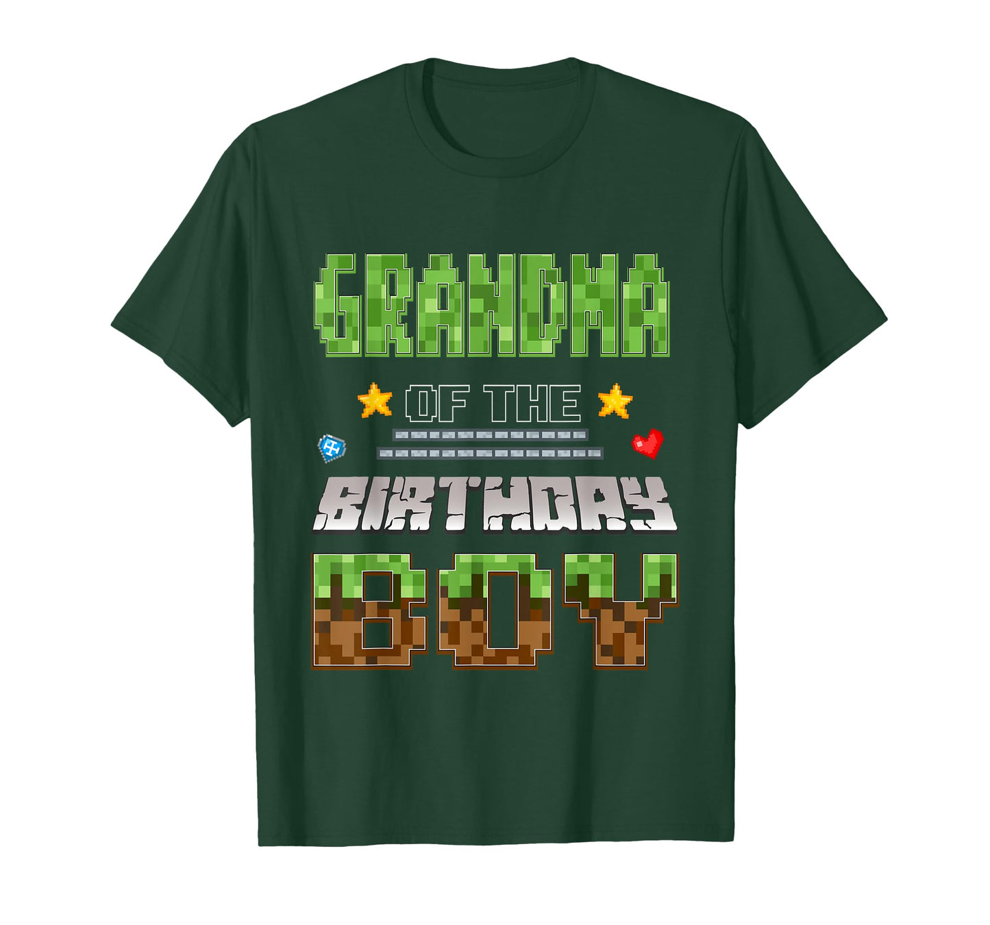Grandma of The Birthday Boy Video Gamer Pixel Birthday Party T-Shirt