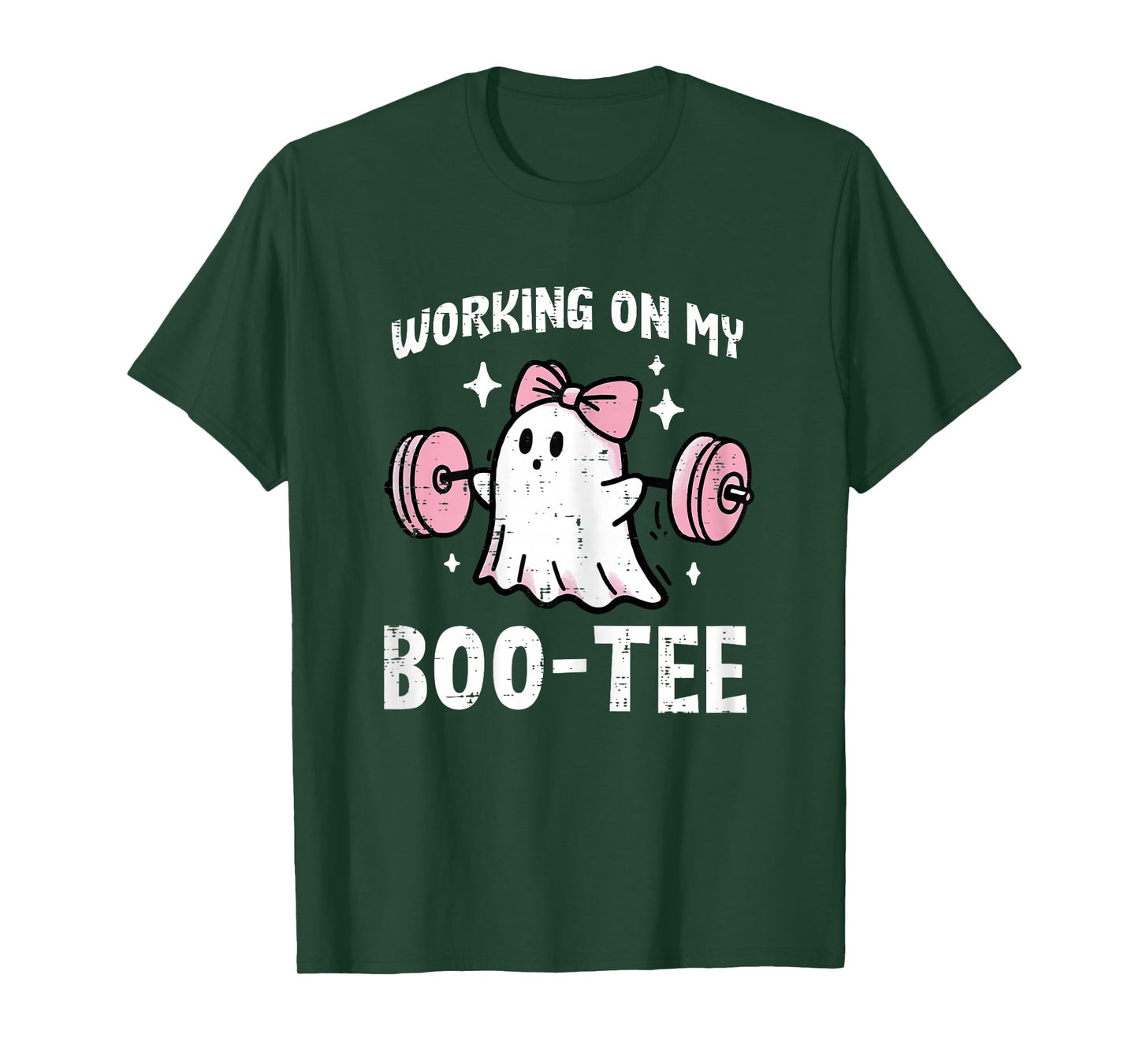 Halloween Ghost Working On My Boo Tee Workout Costume Women T-Shirt