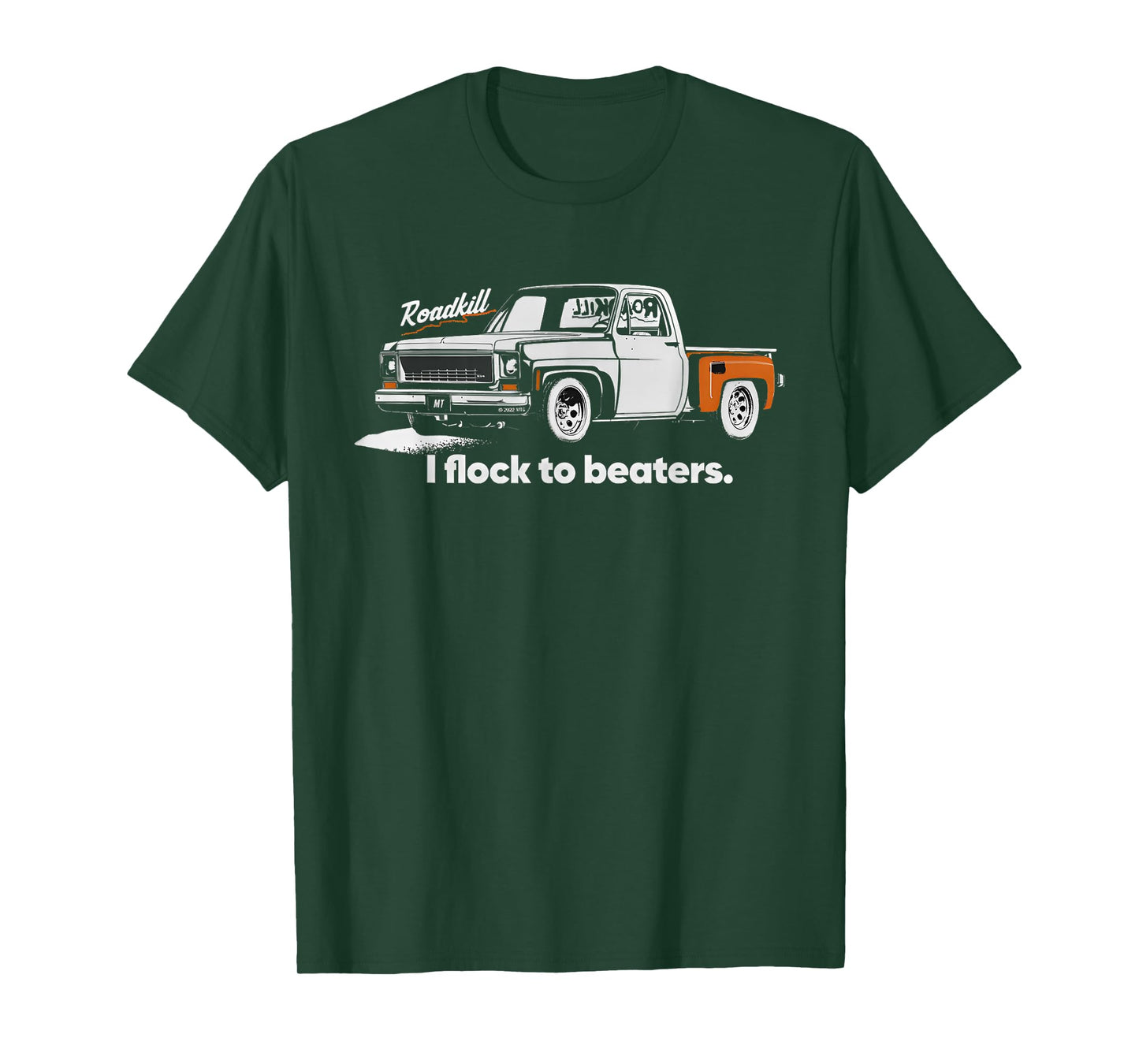 Roadkill I Flock to Beaters Adult T-Shirt