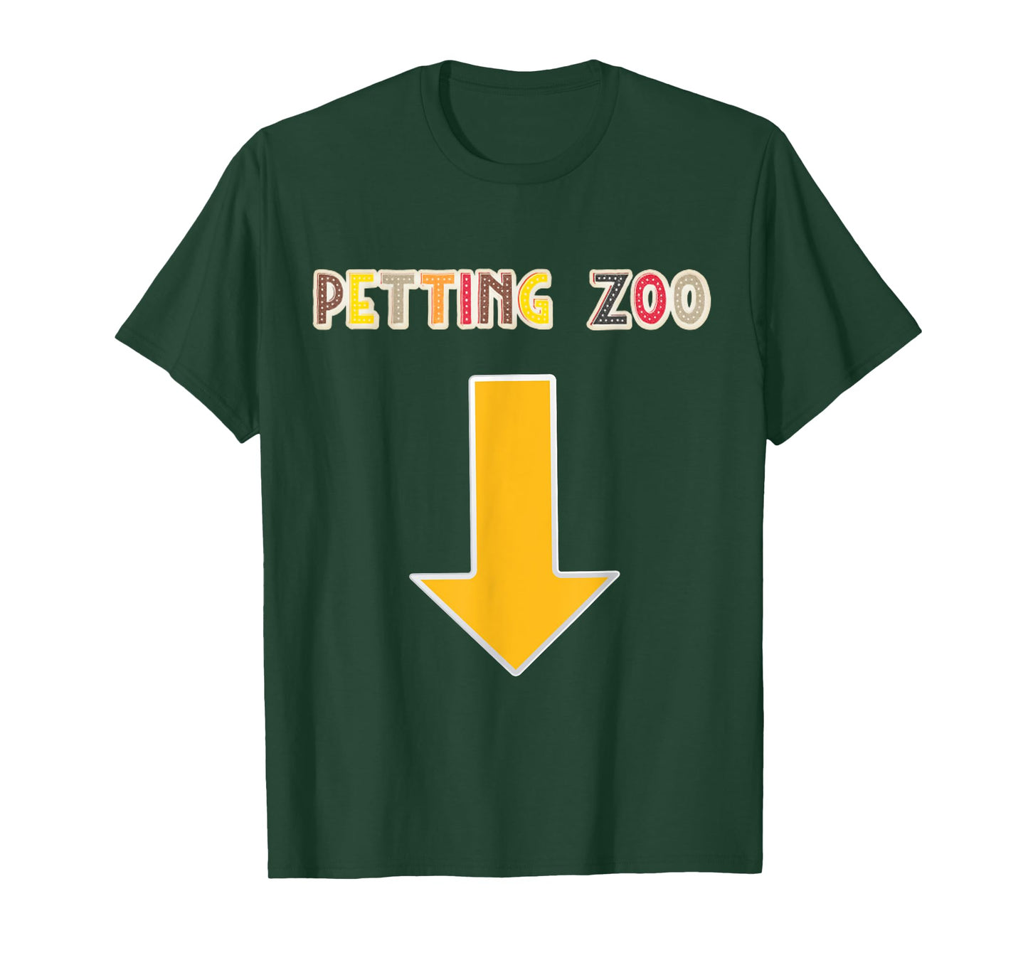 Mens Funny Guys Adult Humor Petting Zoo Arrow Down T-Shirt