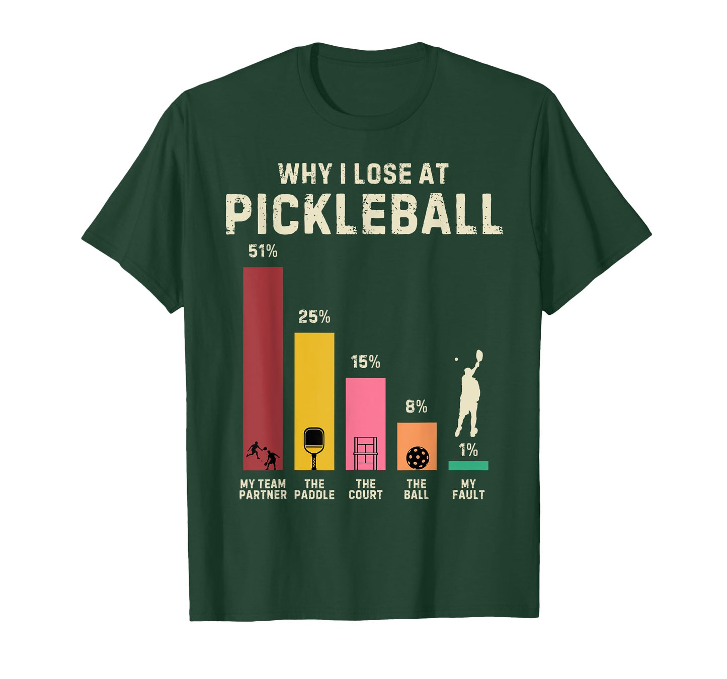 Why I Lose at Pickleball Funny Pickleball T-Shirt