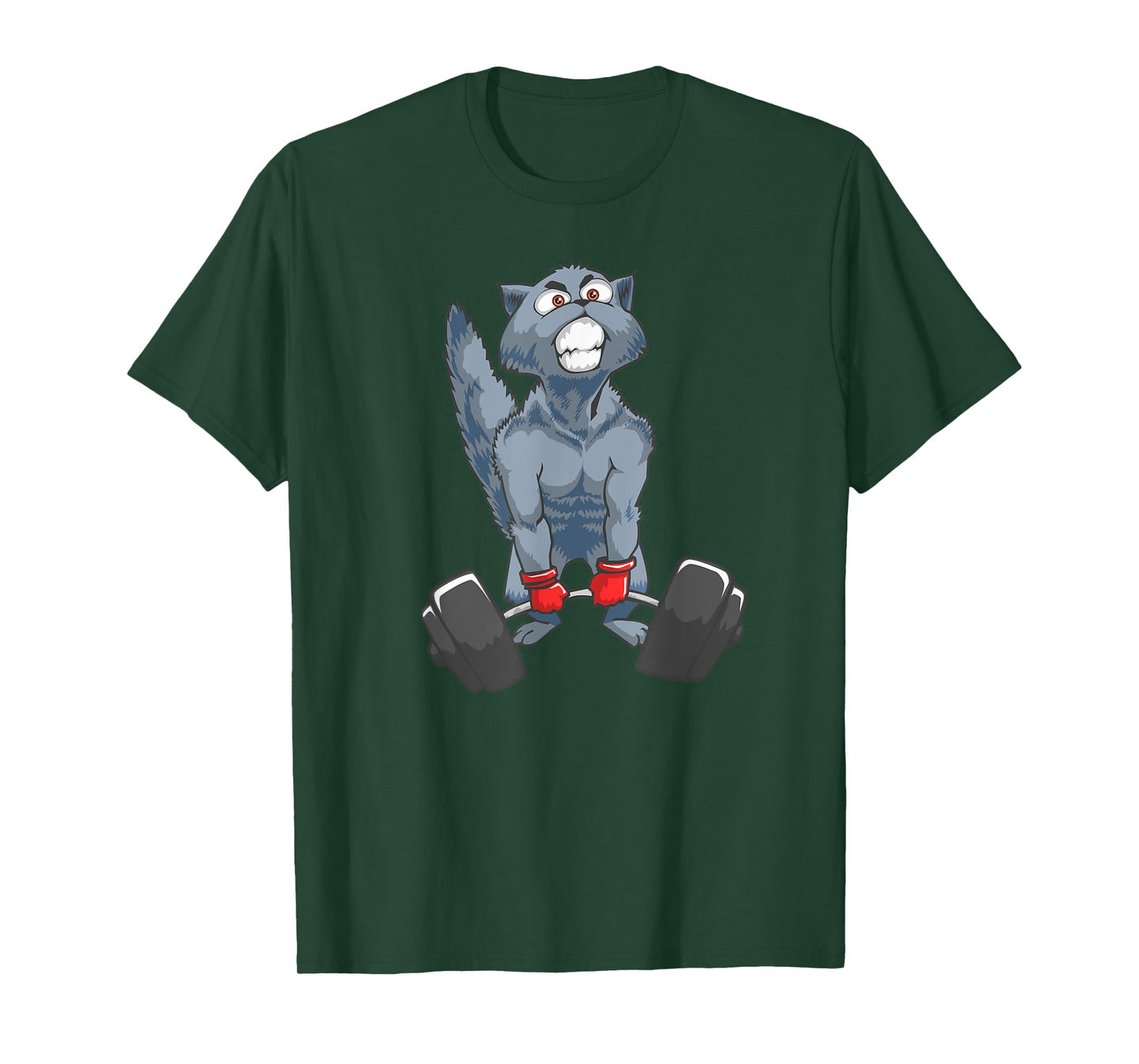 Deadlifting Cat, Weightlifters Gym Workout Bodybuilder T-Shirt for Men Women