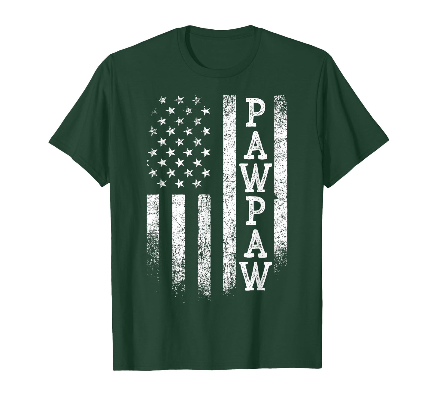 Distressed Pawpaw American Flag Patriotic Father's Day T-Shirt
