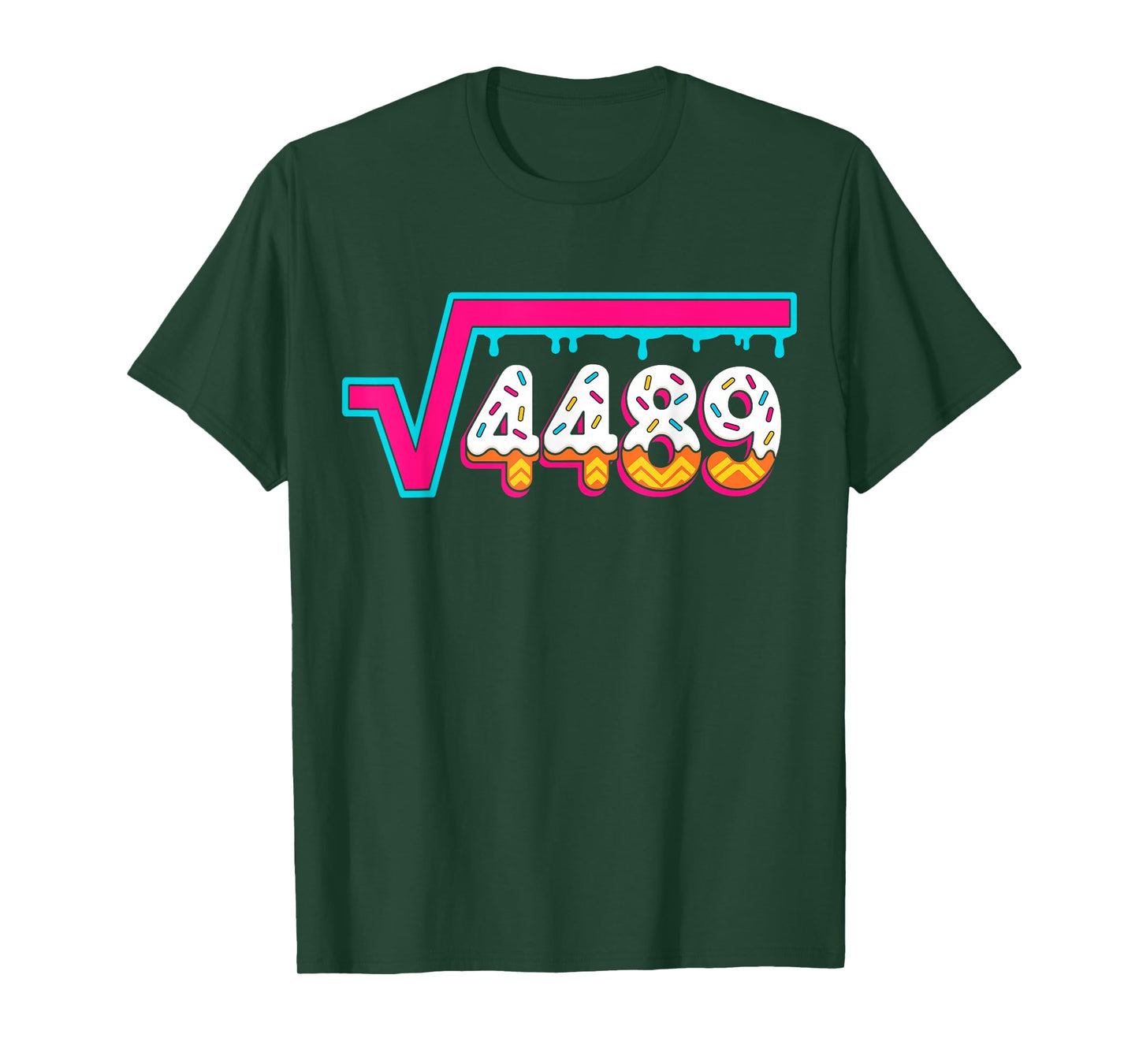 6 7 Vintage Funny Meme Square Root 4489 Slang Math Teacher T-Shirt