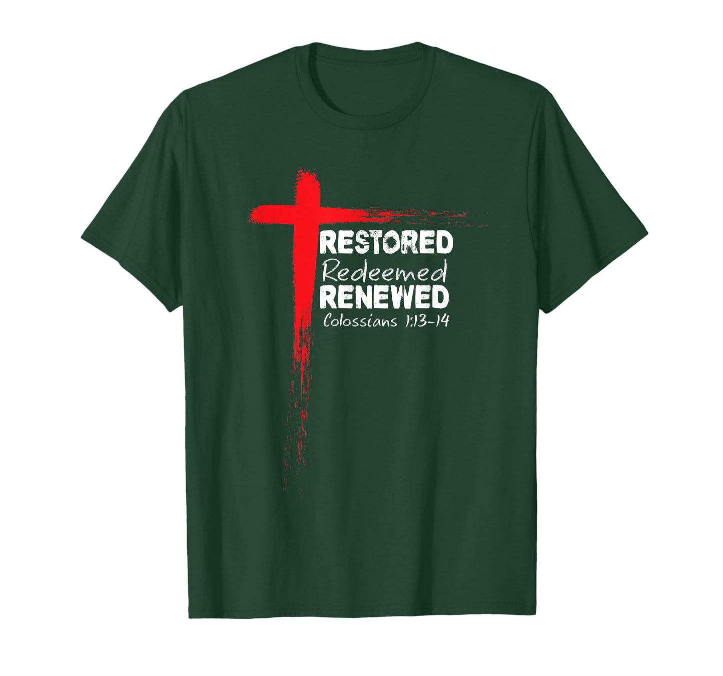 Christian Bible Verse Colossians 1:13-14 Cross T-Shirt