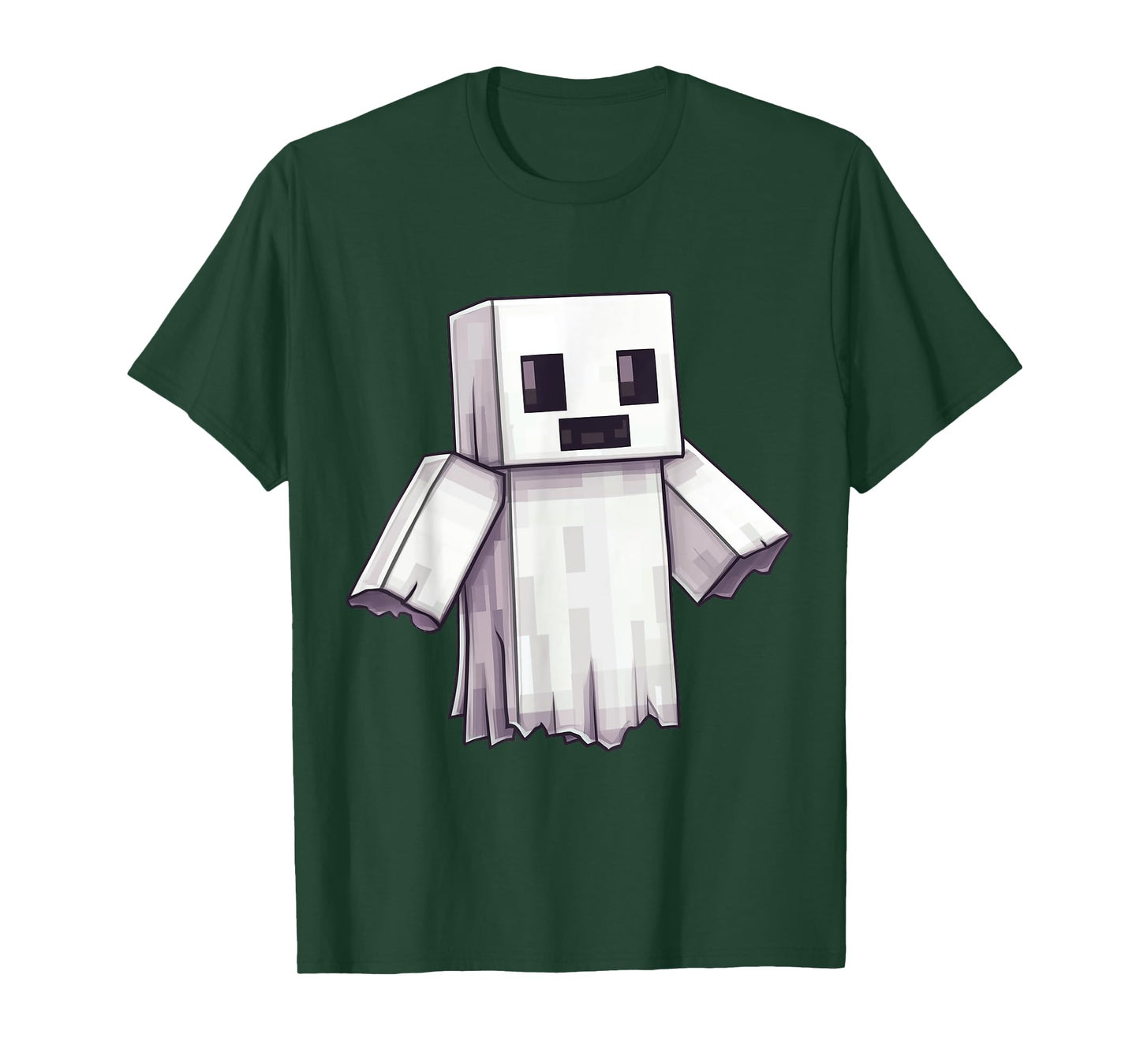 Ghost Video Gamer Pixel Halloween Matching Costume Men Kids T-Shirt