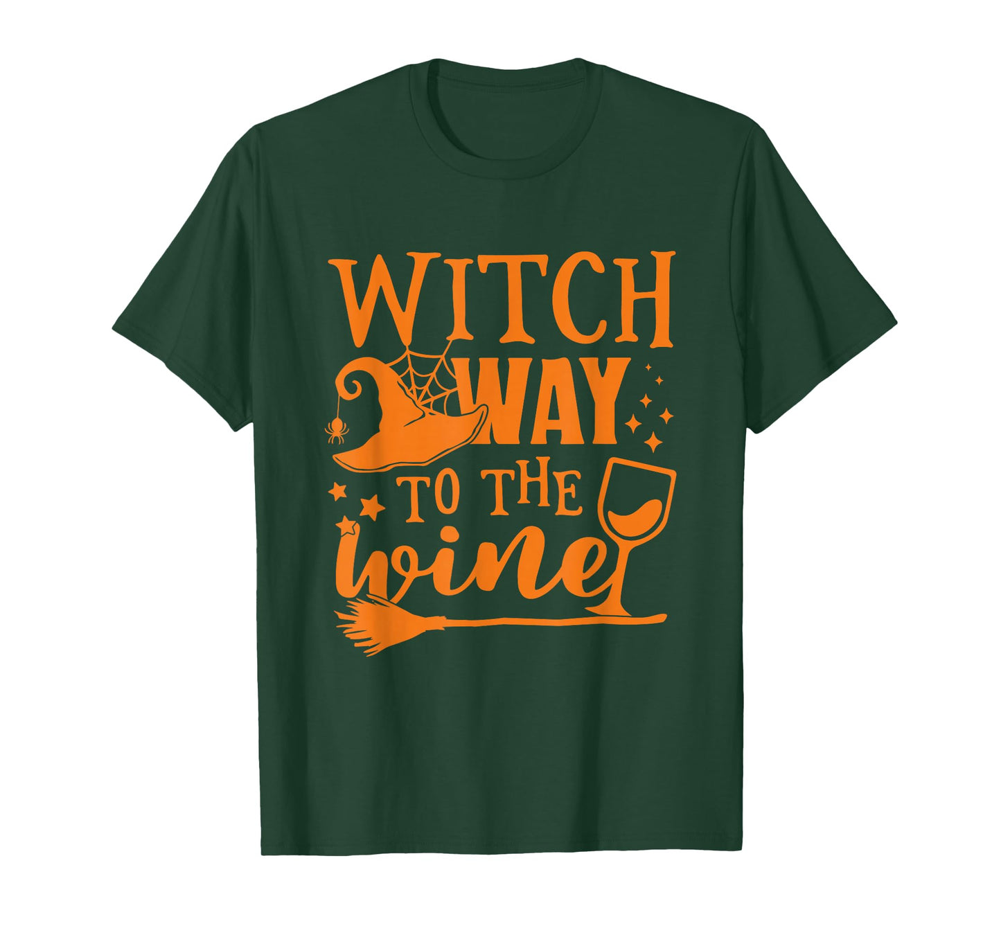 Witch Way to The Wine Funny Halloween Wine Lover T-Shirt