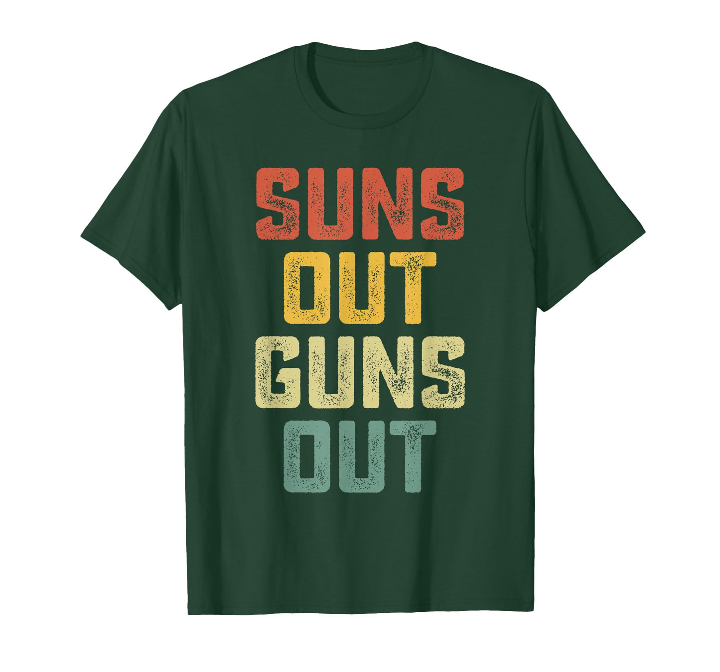Suns Out Guns Out Cool Muscle Sun Vintage T-Shirt
