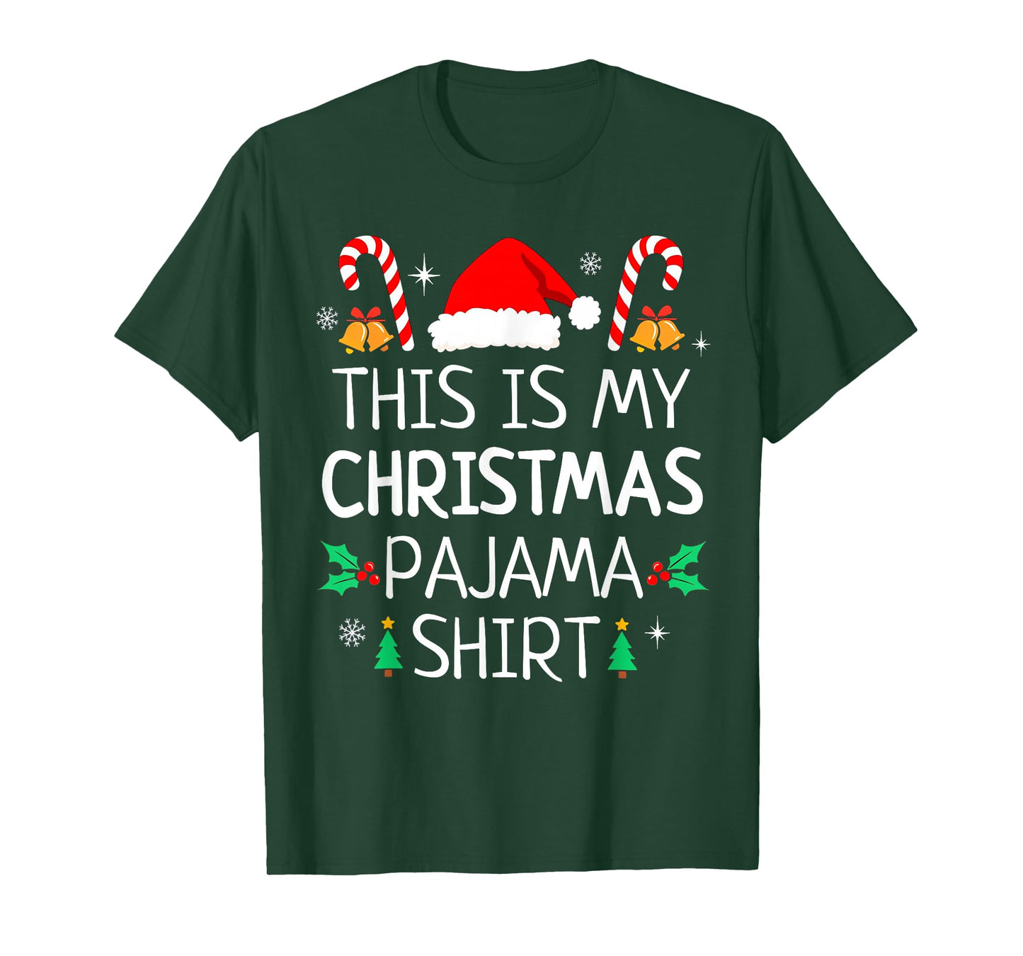 This is My Christmas Pajama Men Women Kids Funny Family Xmas T-Shirt