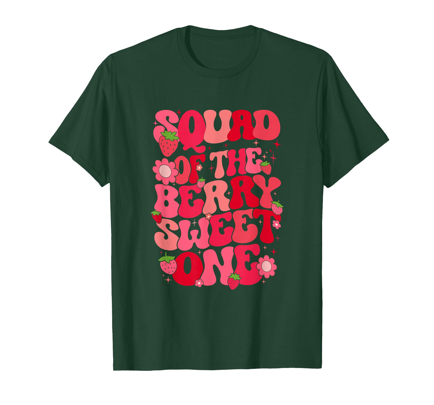 Squad Of The Berry Sweet One Strawberry First Birthday T-Shirt
