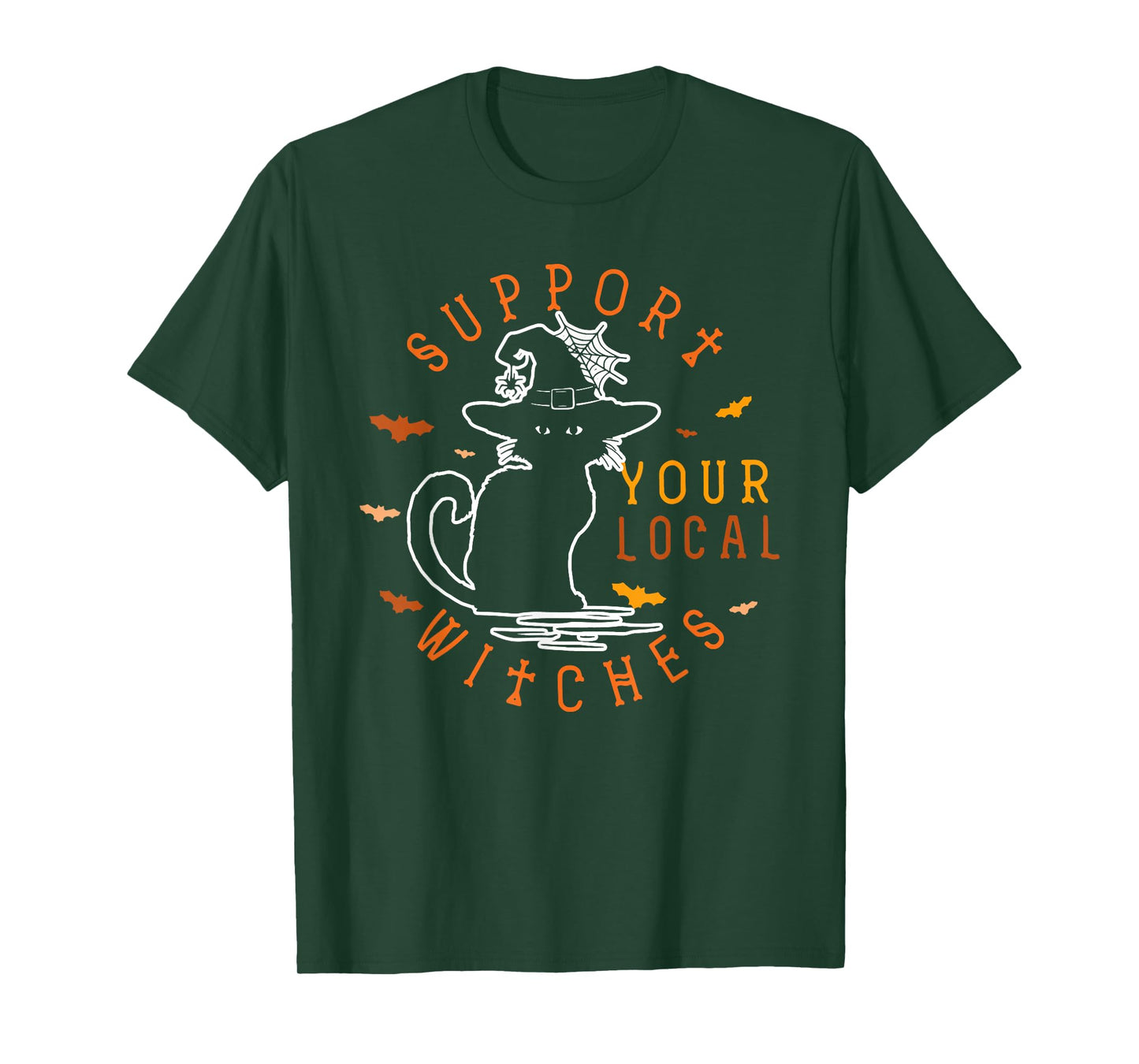 Support Your Local Witches Cat Halloween T-Shirt