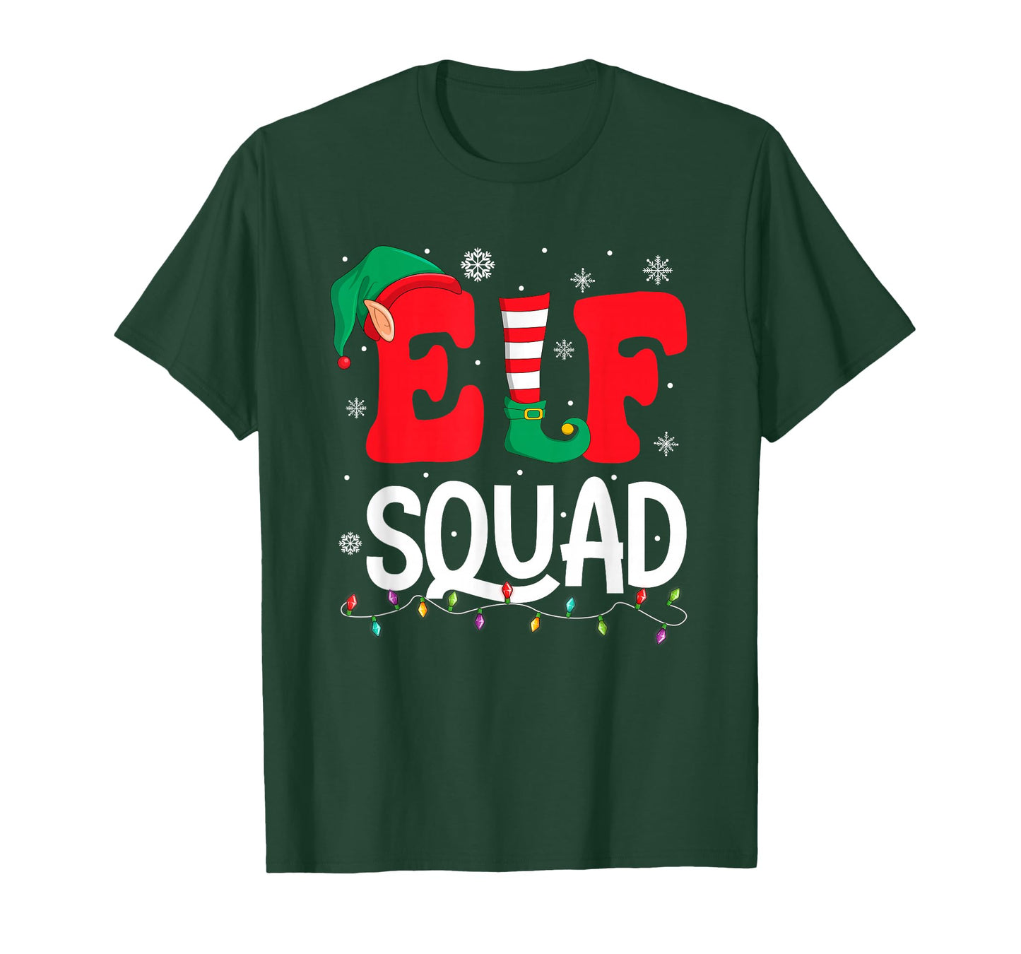 Elf Squad Christmas Matching Family Group Elf Xmas T-Shirt