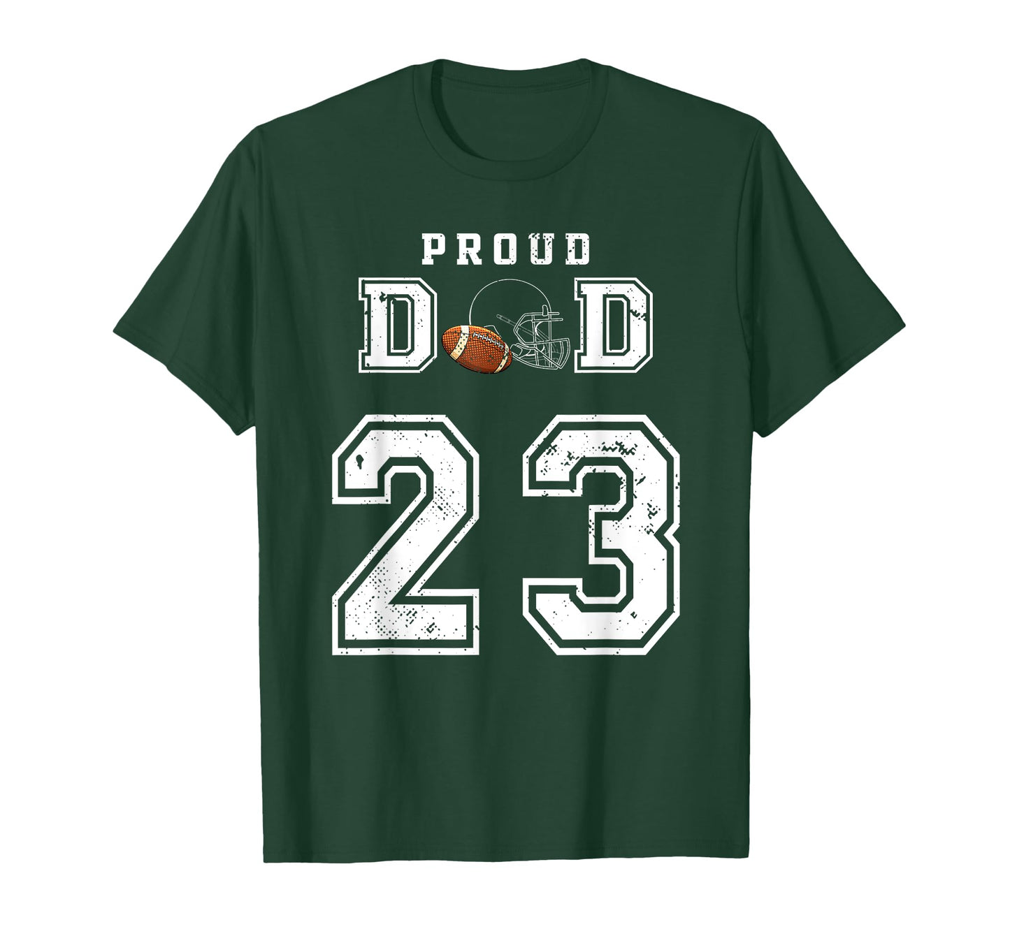 Custom Proud Football Dad Number 23 Personalized For Men T-Shirt