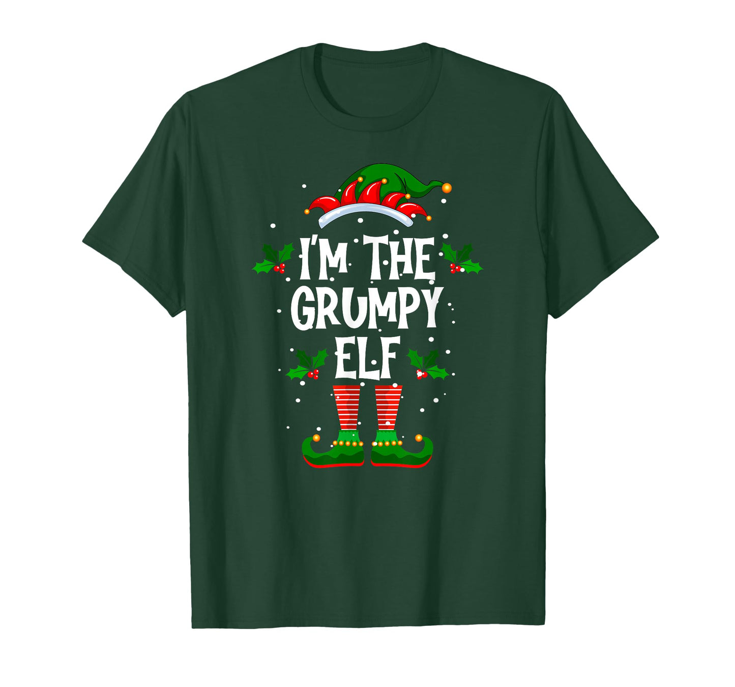 I’m The Grumpy Elf Christmas Xmas Pajama PJ Men Women T-Shirt