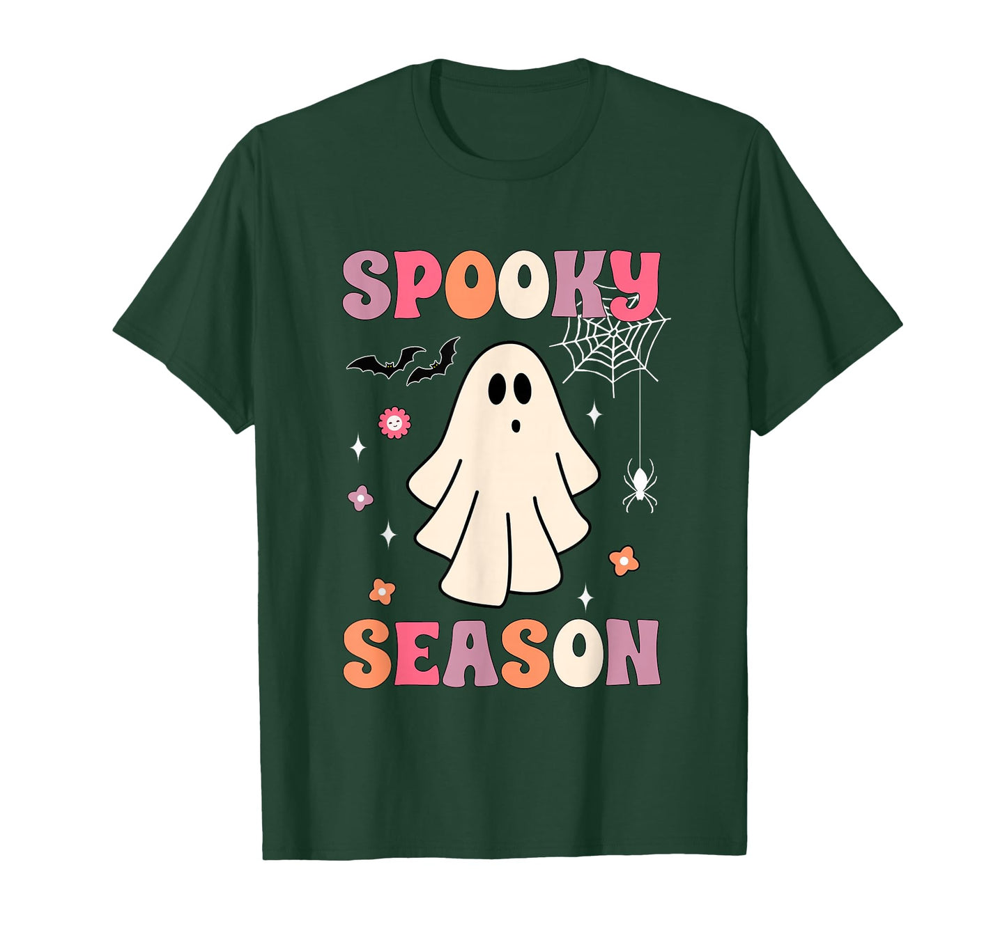 Halloween Groovy Cute Ghost Spooky Season T-Shirt