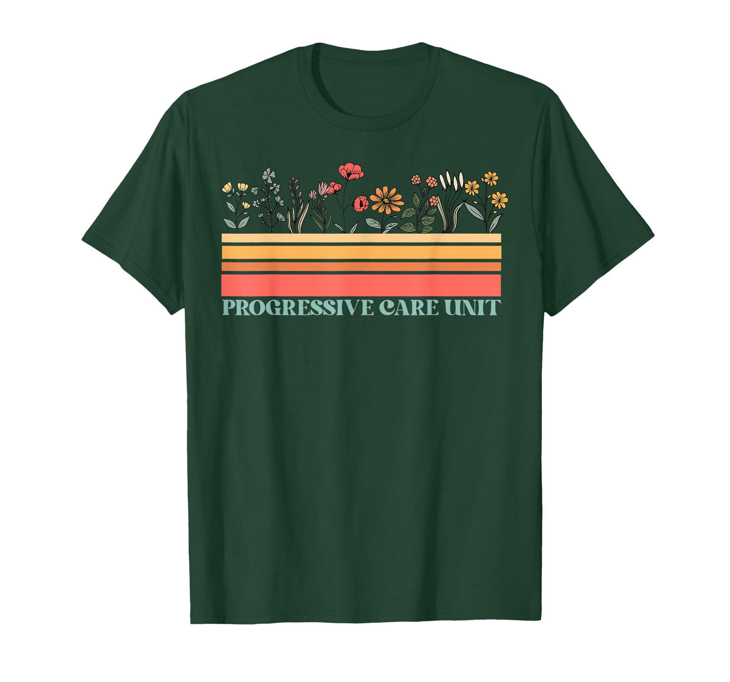 Vintage Wildflower Progressive Care Unit PCU Tech Nurse T-Shirt