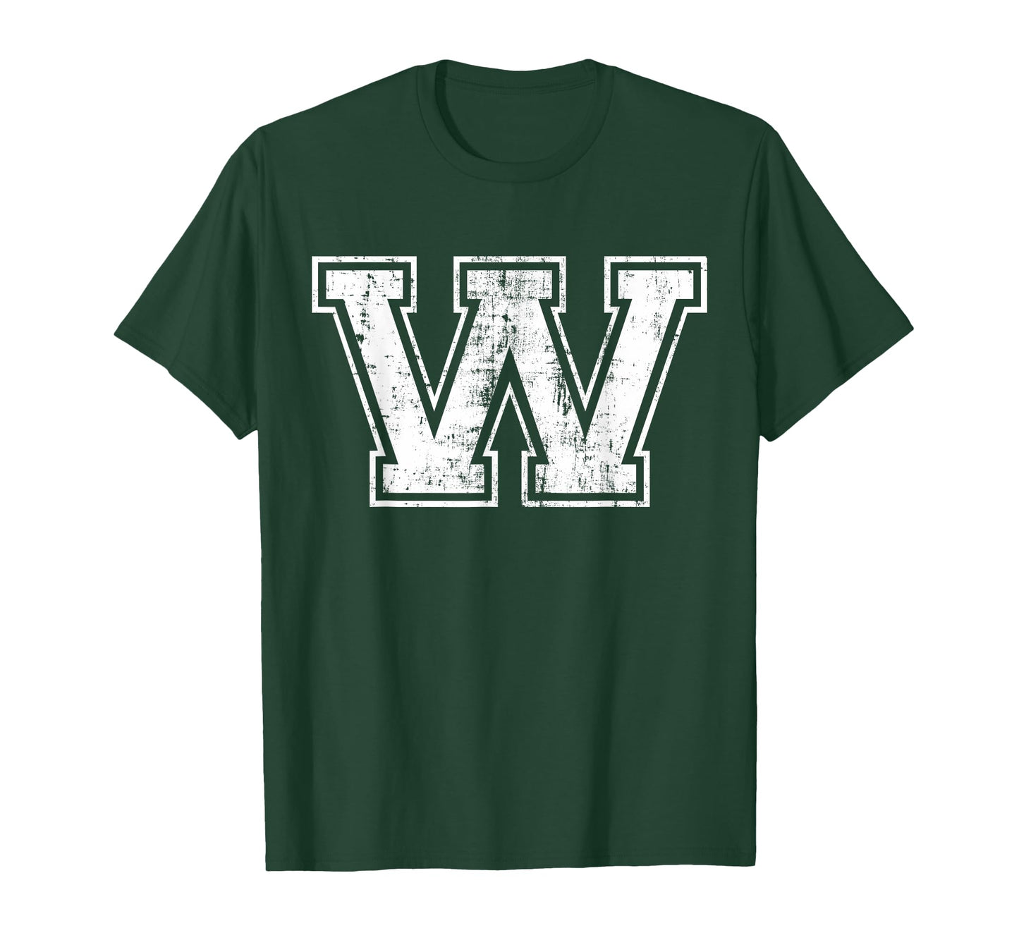 Letter W Uppercase Alphabet Initial School College Varsity T-Shirt