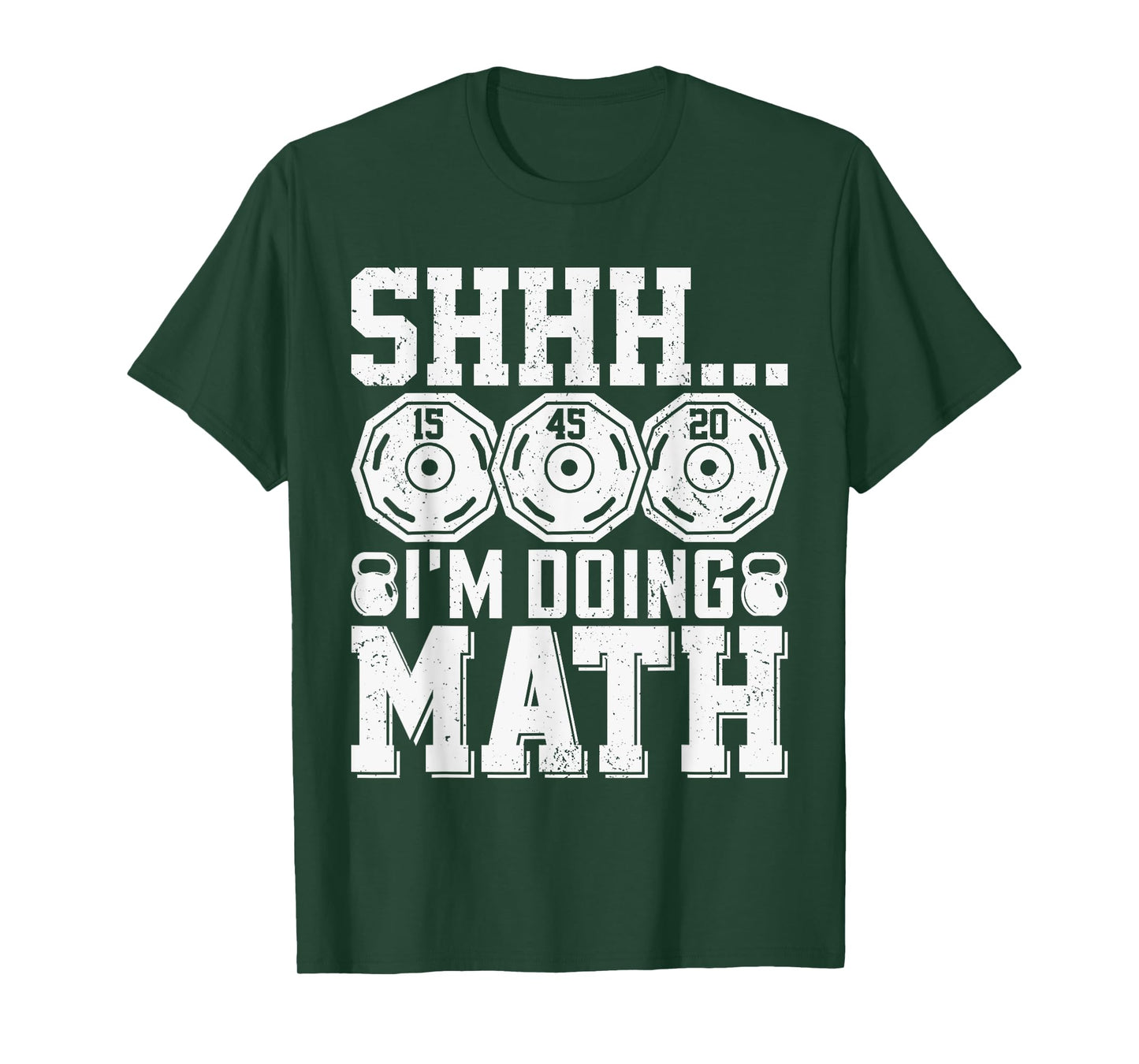Shhh I'm Doing Math Funny Weight Lifting Workout Training T-Shirt