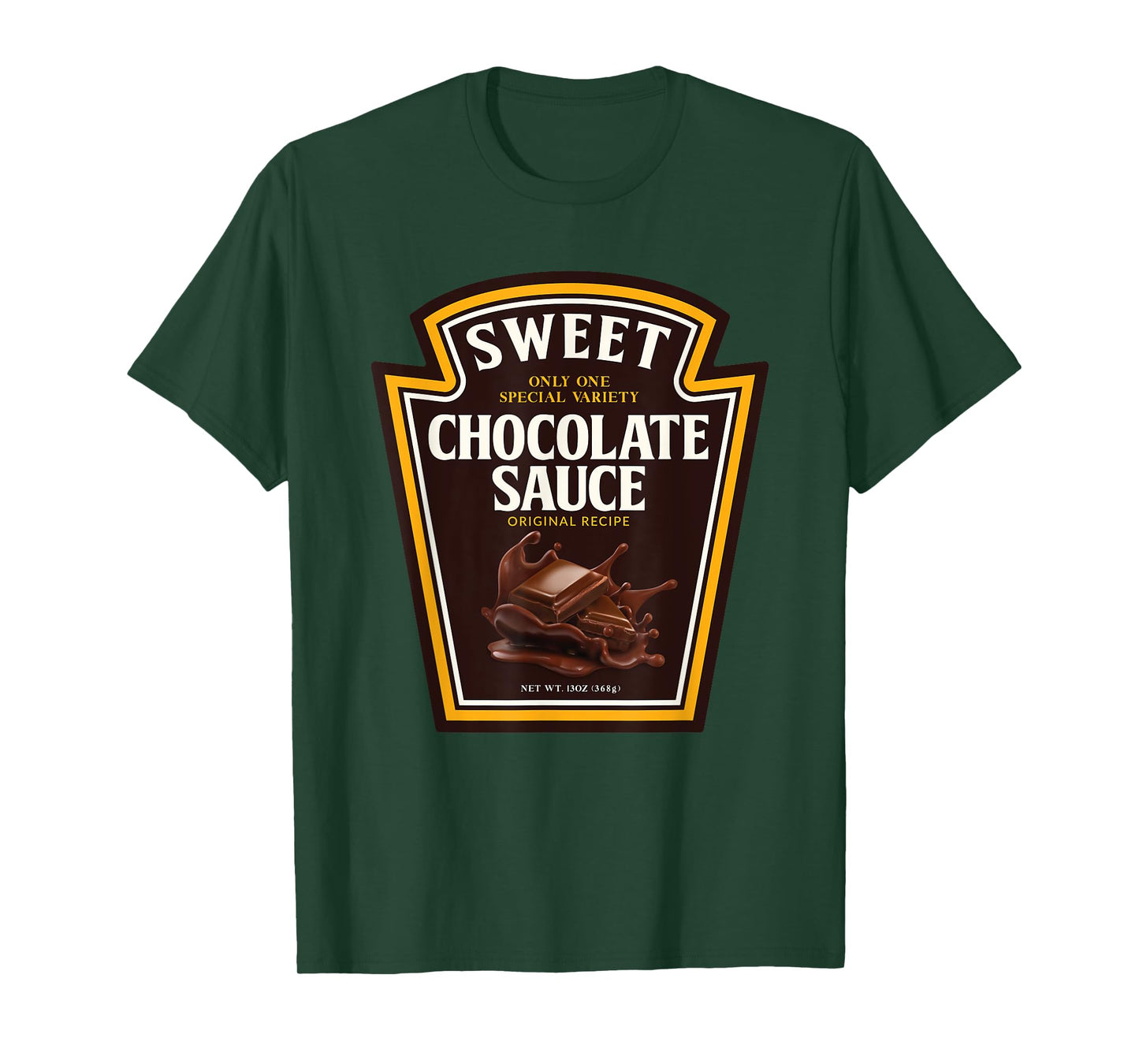 Sweet Chocolate Sauce Funny Bottle Label Condiment design T-Shirt