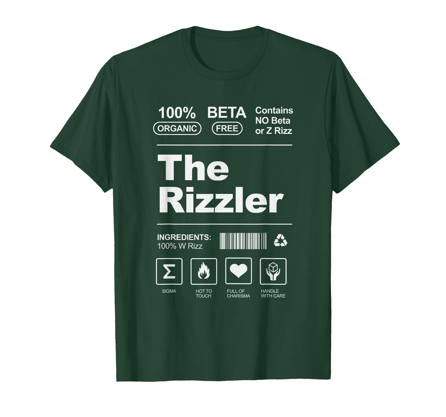 The W Rizzler Package Design For The Rizz God T-Shirt