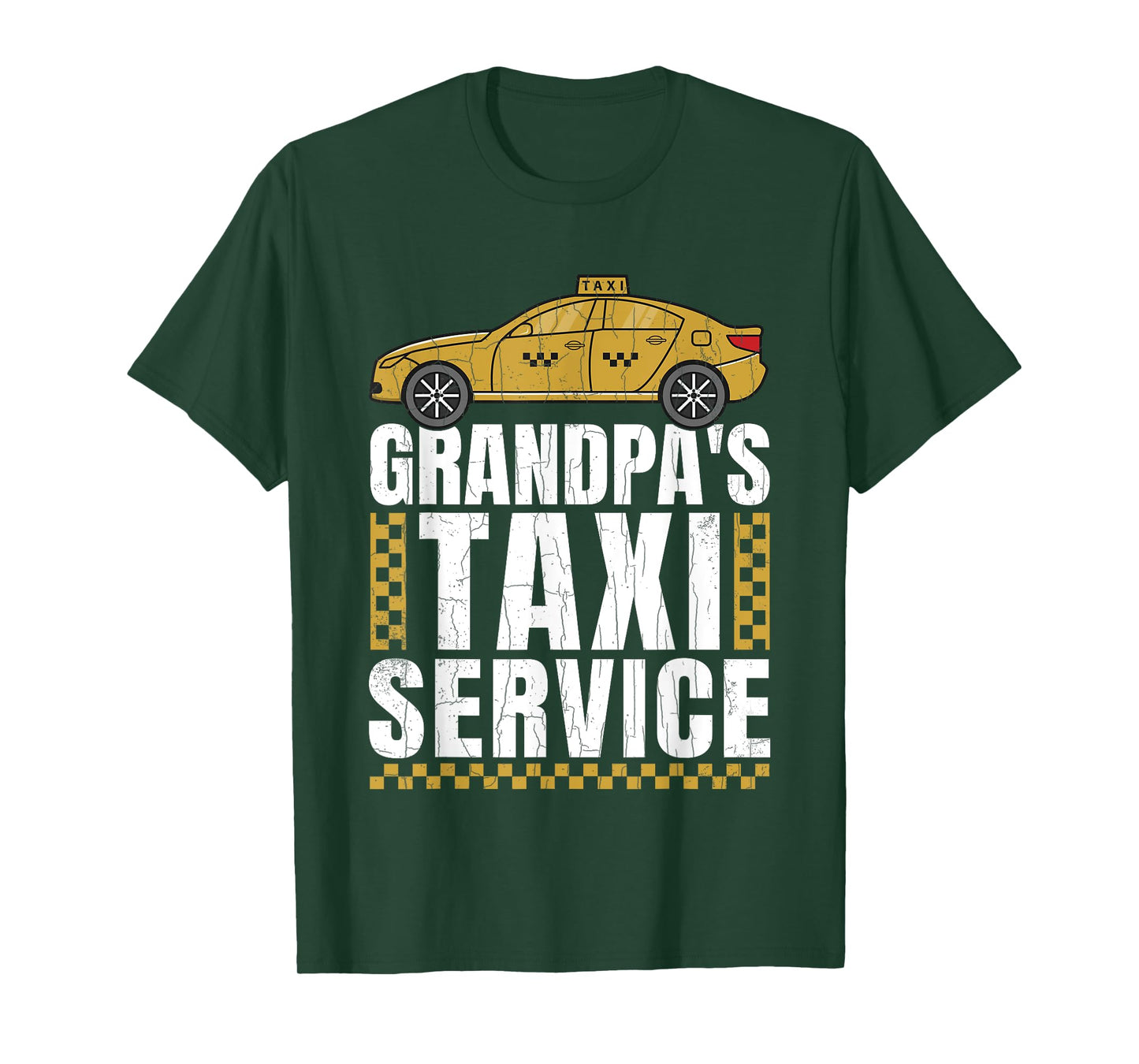Grandpa's Taxi Service Funny Taxi Driving Cab Lover Graphic T-Shirt