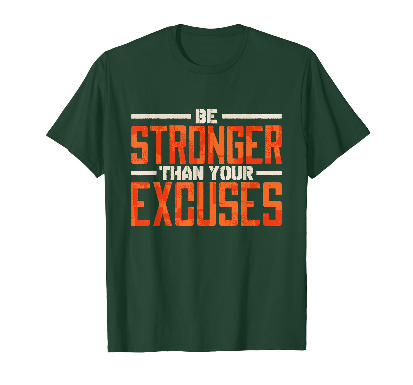 Motivation Quote & Motivating Gifts Women Men Be Stronger Than Your Excuses Inspirational Quote T-Shirt Black Unisex Small Classic Fit Crew Neck Short Sleeve