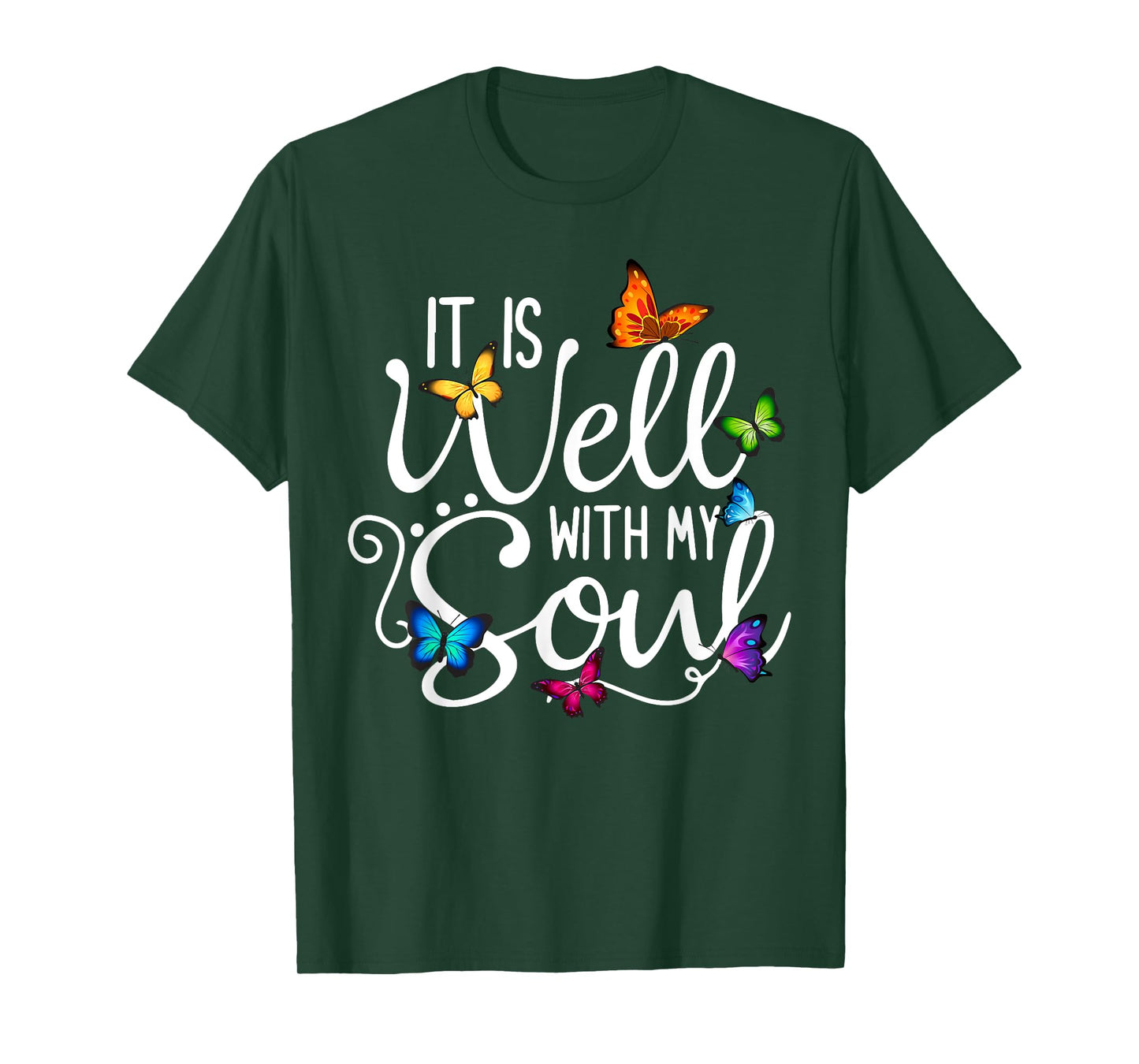It Is Well With My Soul Christian Hymn - Butterfly Art T-Shirt