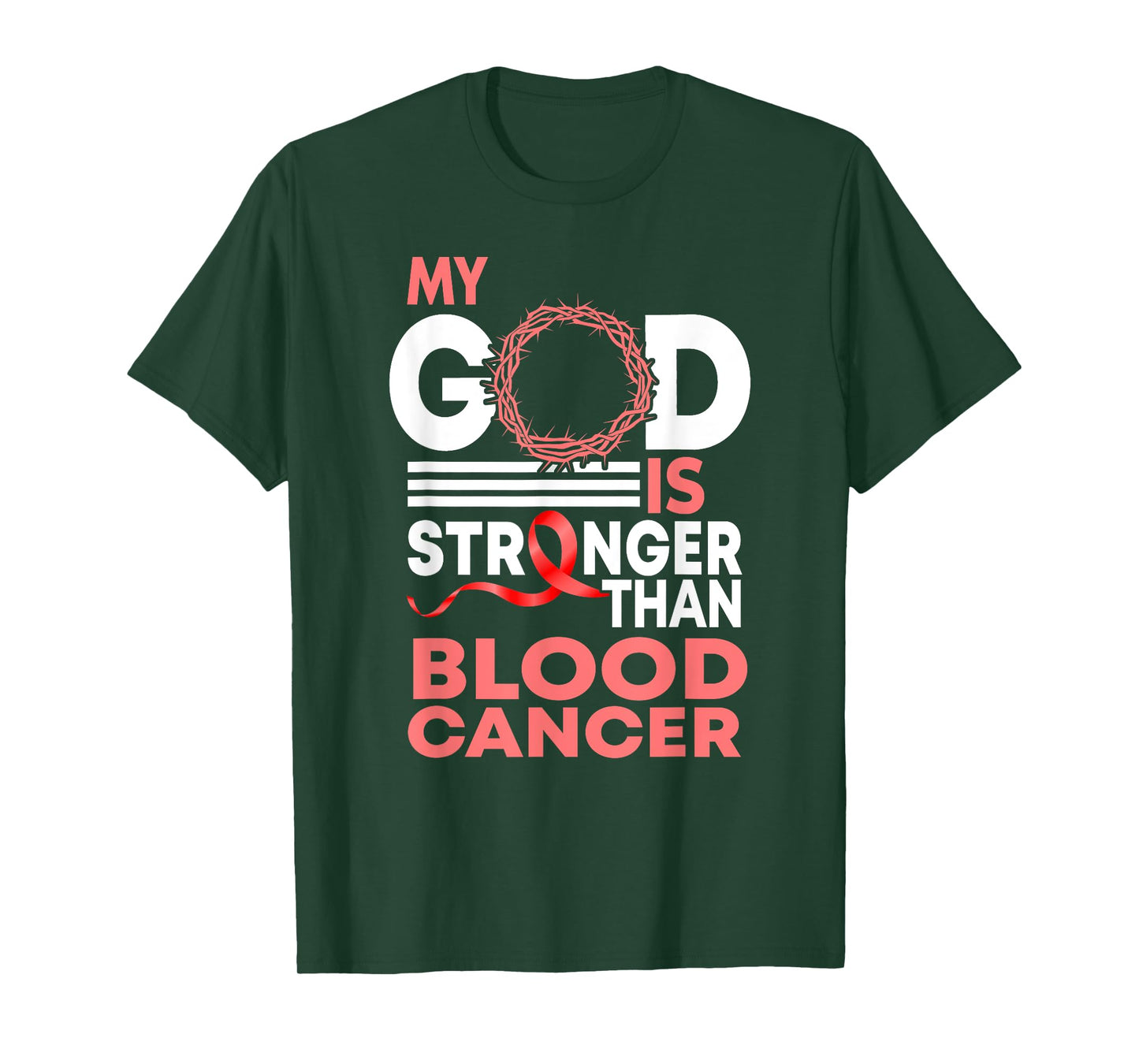 Faith My God Is Stronger Than Blood Cancer Awareness T-Shirt