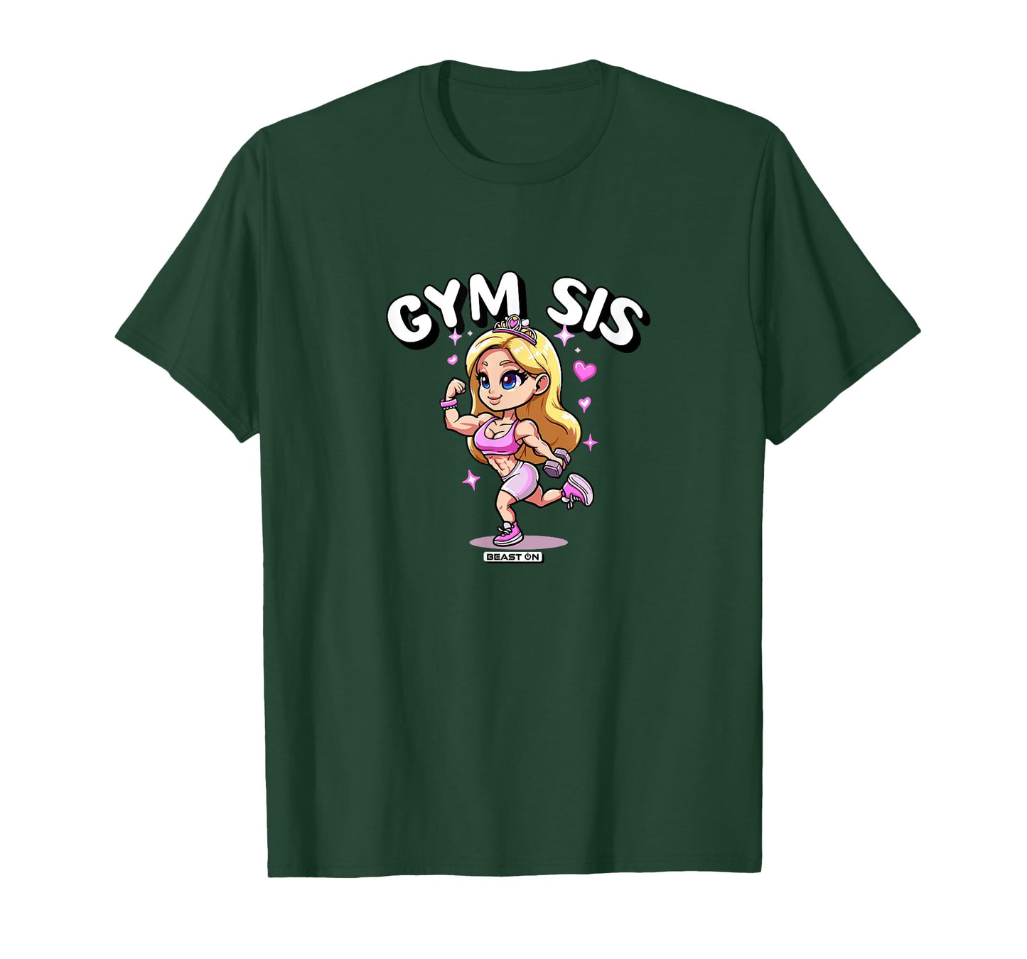 Gym Sis Princess Funny Fitness Training Cute Women T-Shirt