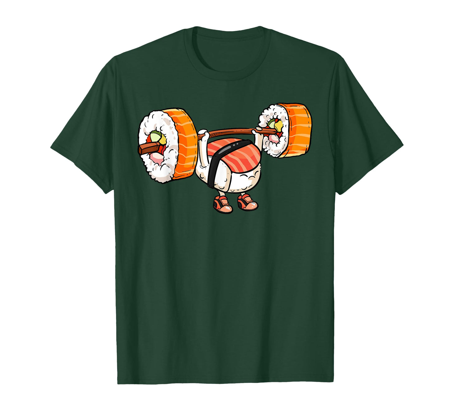 Sushi Weight Lifting Shirt Fitness Workout Training Gym Tee T-Shirt