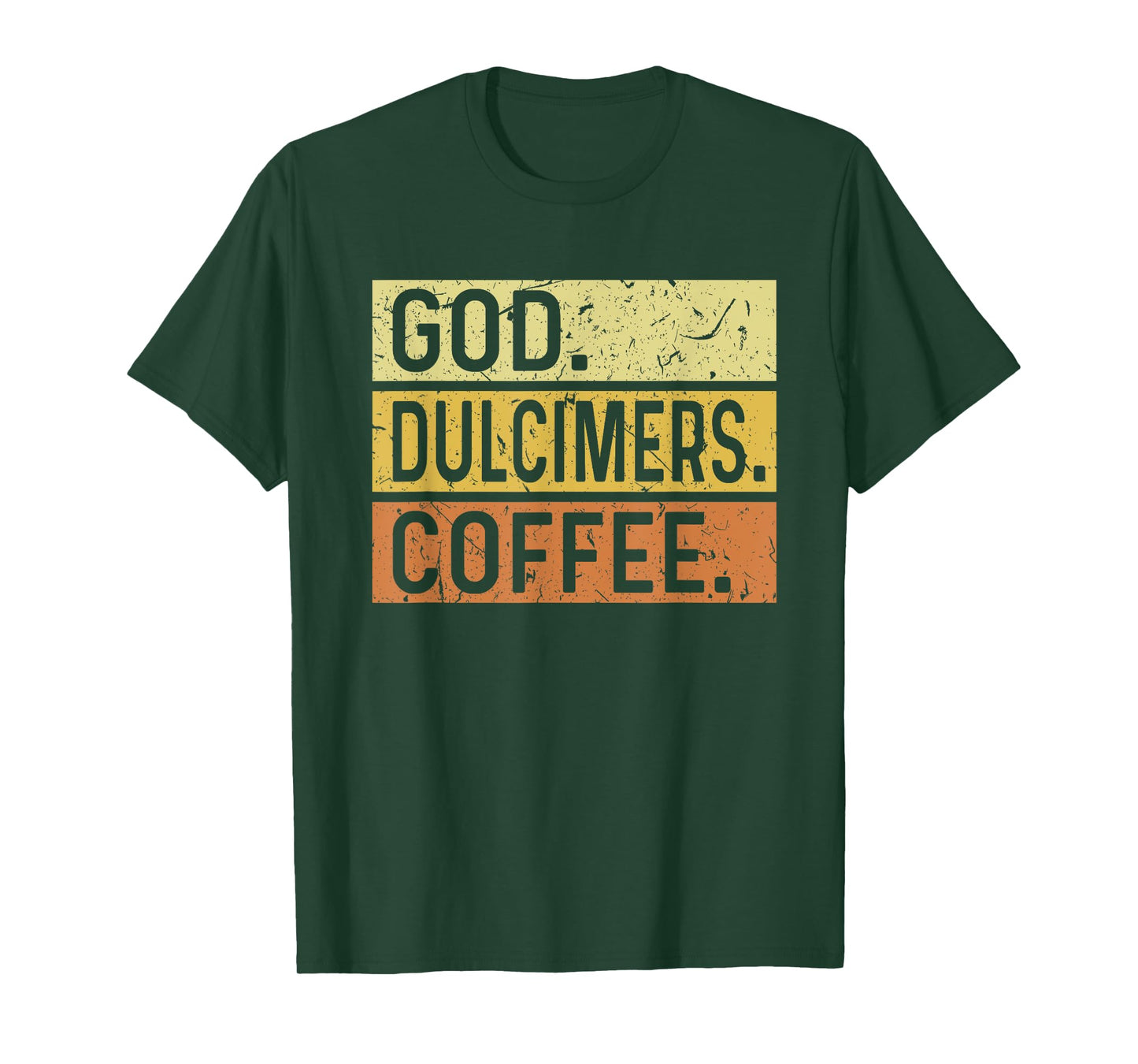 God Dulcimers Coffee Jesus Musician Mountain Dulcimer T-Shirt