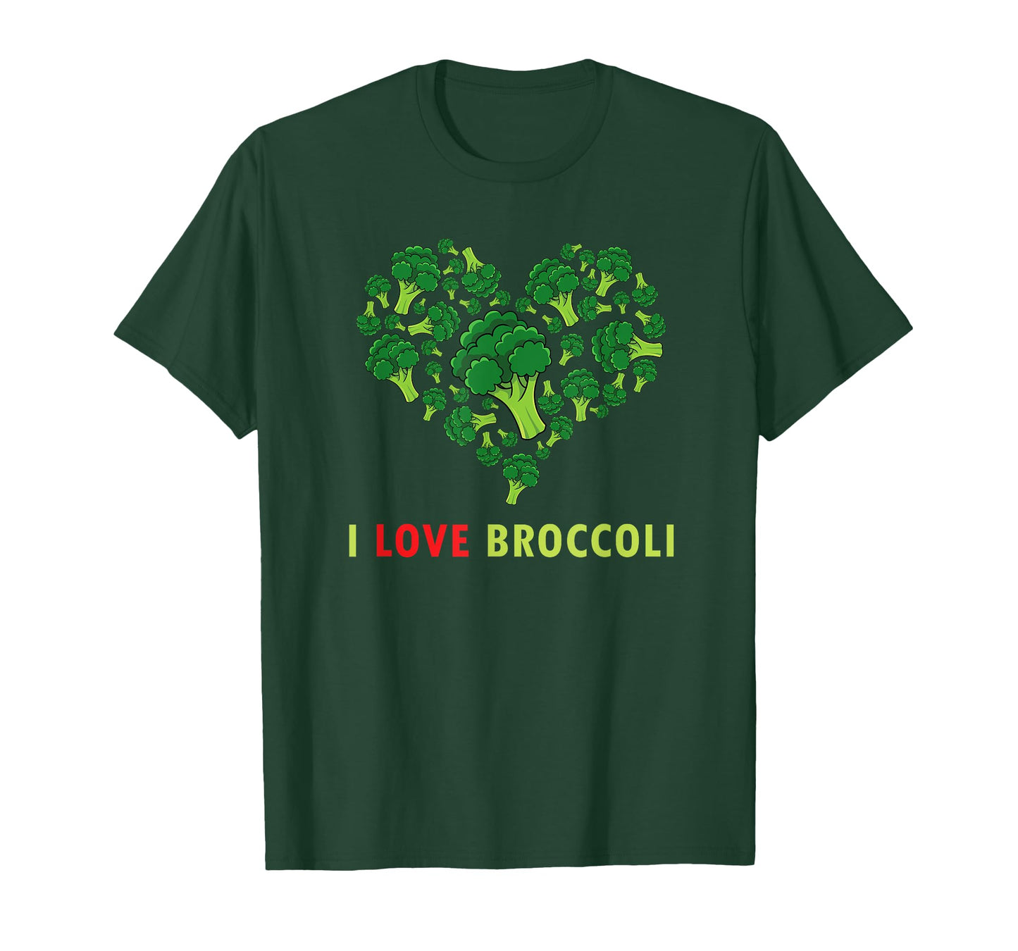 Funny Broccoli Gift - I Love Broccoli - Kids Vegetarian Keto T-Shirt