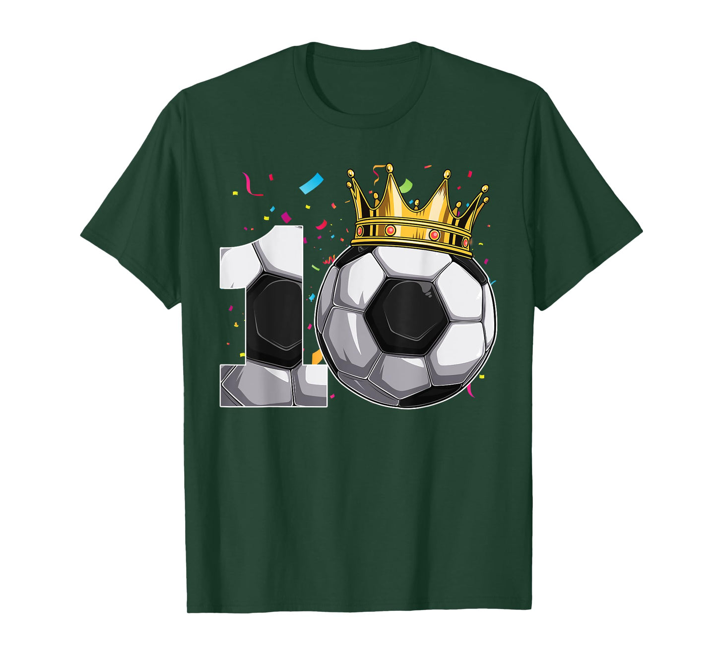Funny 10th Birthday Boy Soccer 10 Years Old Birthday Party T-Shirt