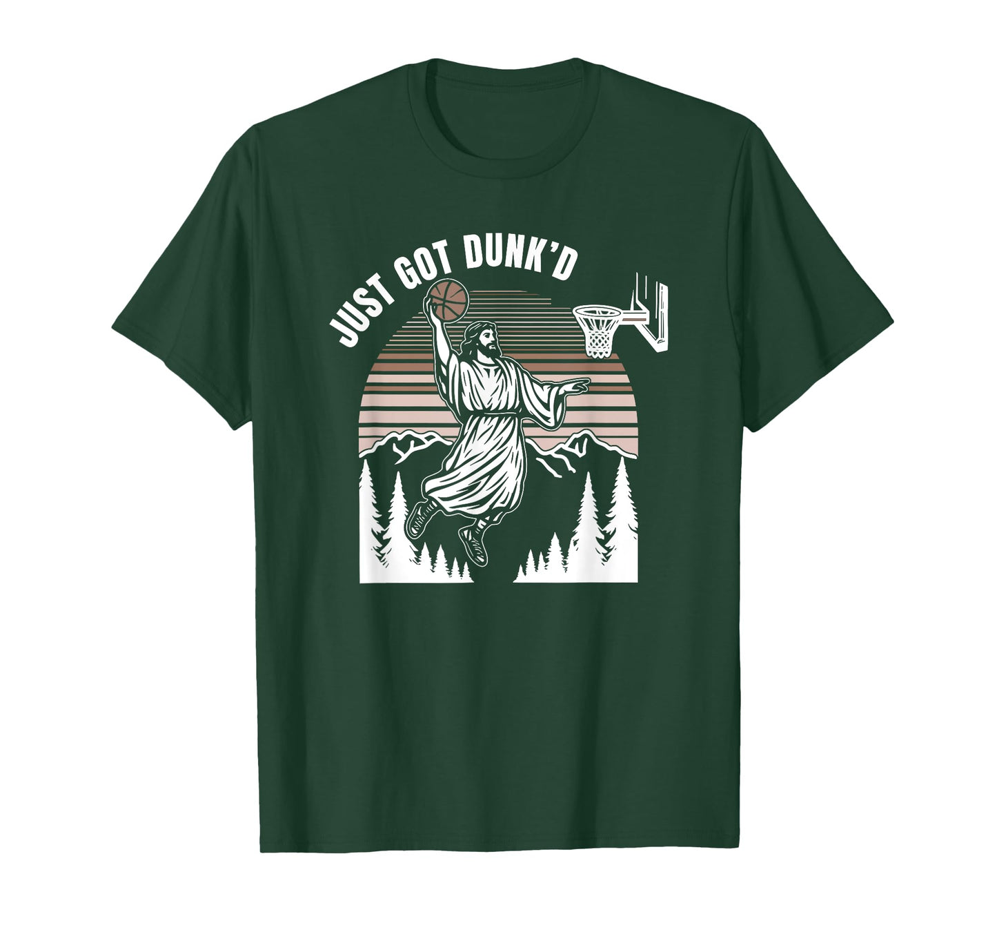 Just Got Dunked, Funny Jesus Basketball T-Shirt