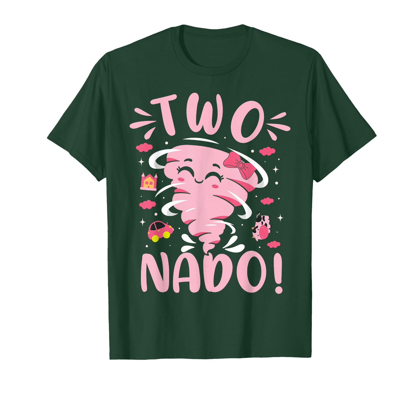 Tornado 2 Year Old Girl Birthday Two Nado 2nd Bday Party T-Shirt