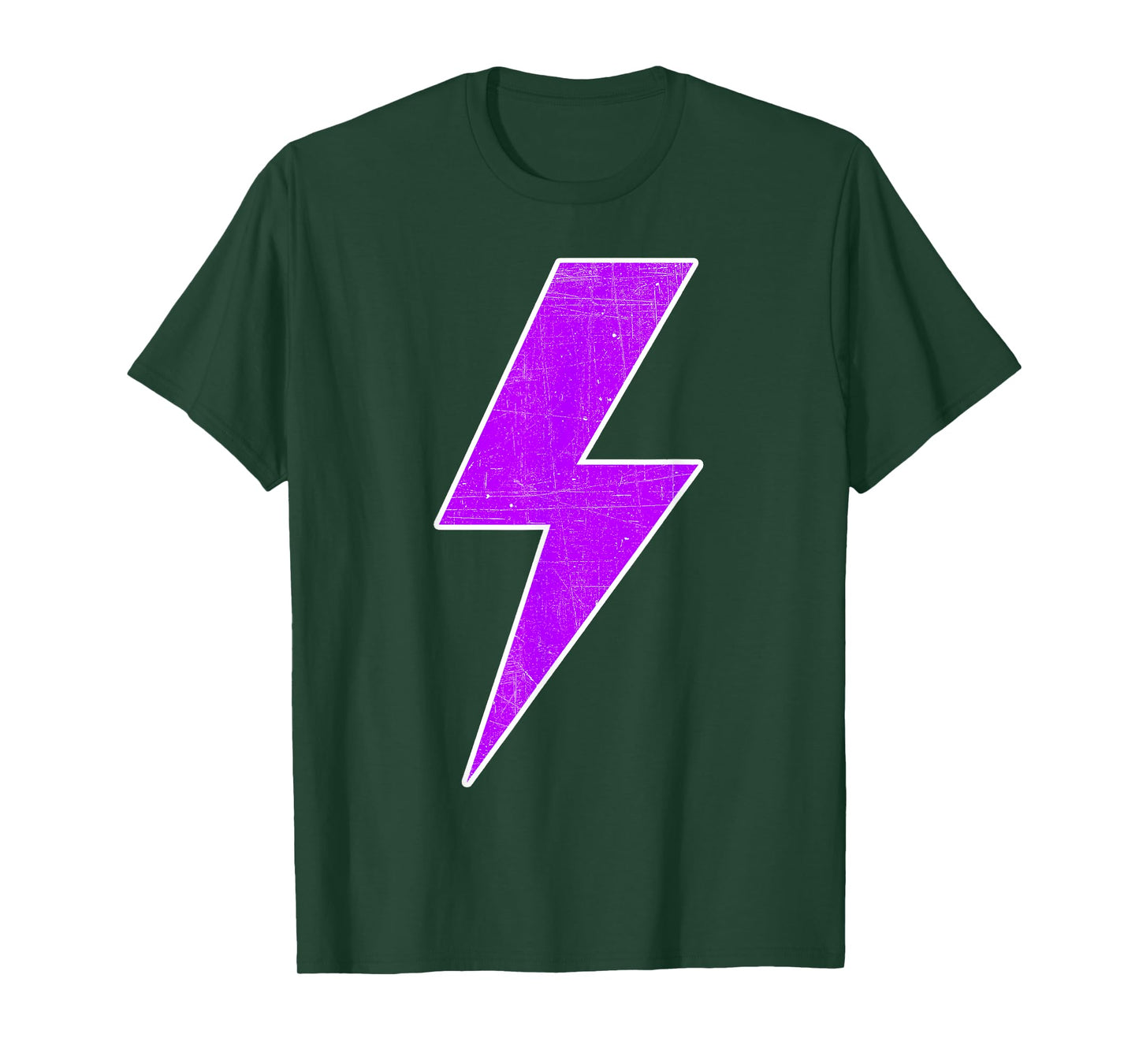 Bolt Lightning Purple White Design Team Sports T-Shirt