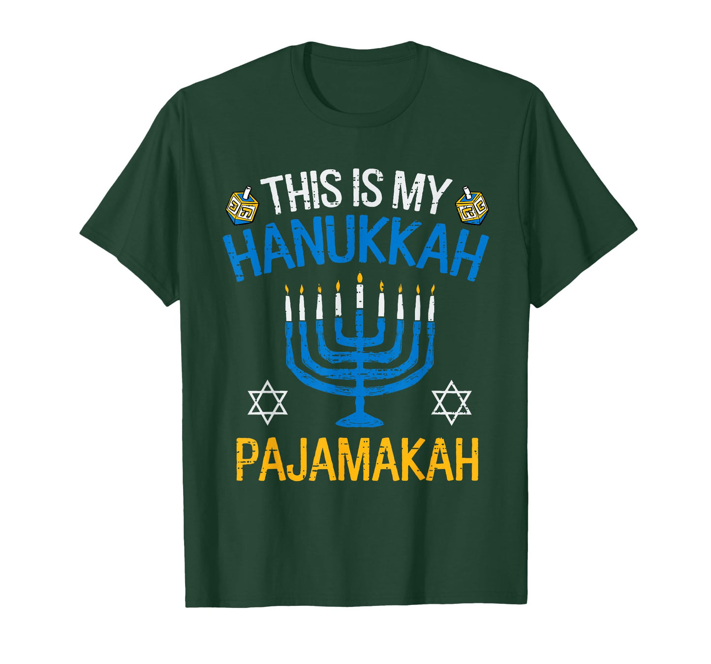 Vintage This is My Hanukkah Pajamakah Pajama Chanukah Jewish T-Shirt