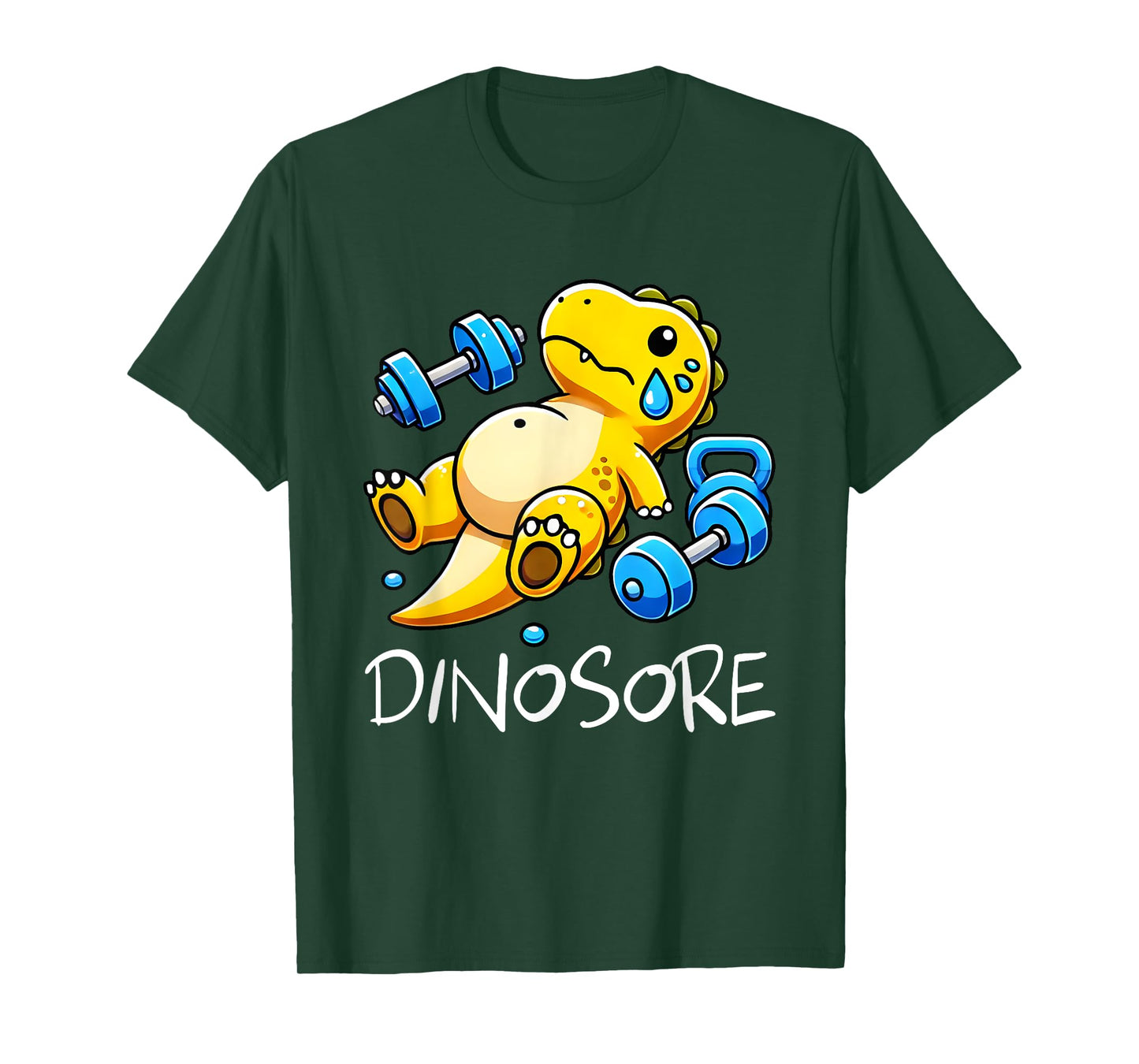 Funny Cute Dinosaur Workout Gym Fitness Weightlifting Gift T-Shirt