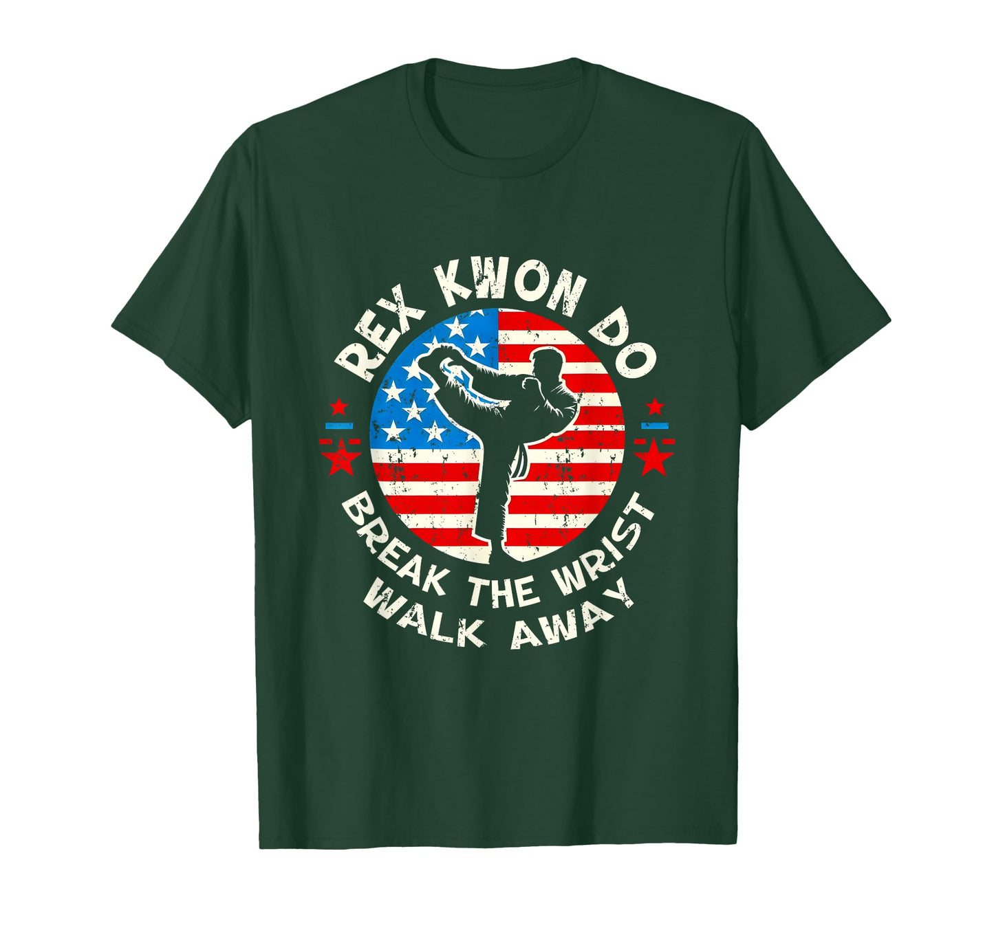 Rex Kwon Do American Flag Taekwondo Martial Art Sport T-Shirt