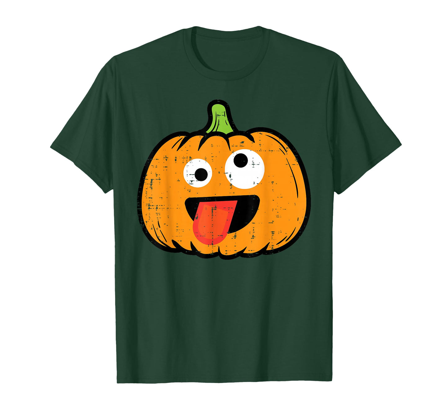 Halloween Pumpkin Tongue Out Face Costume Boy Kids Men Women T-Shirt