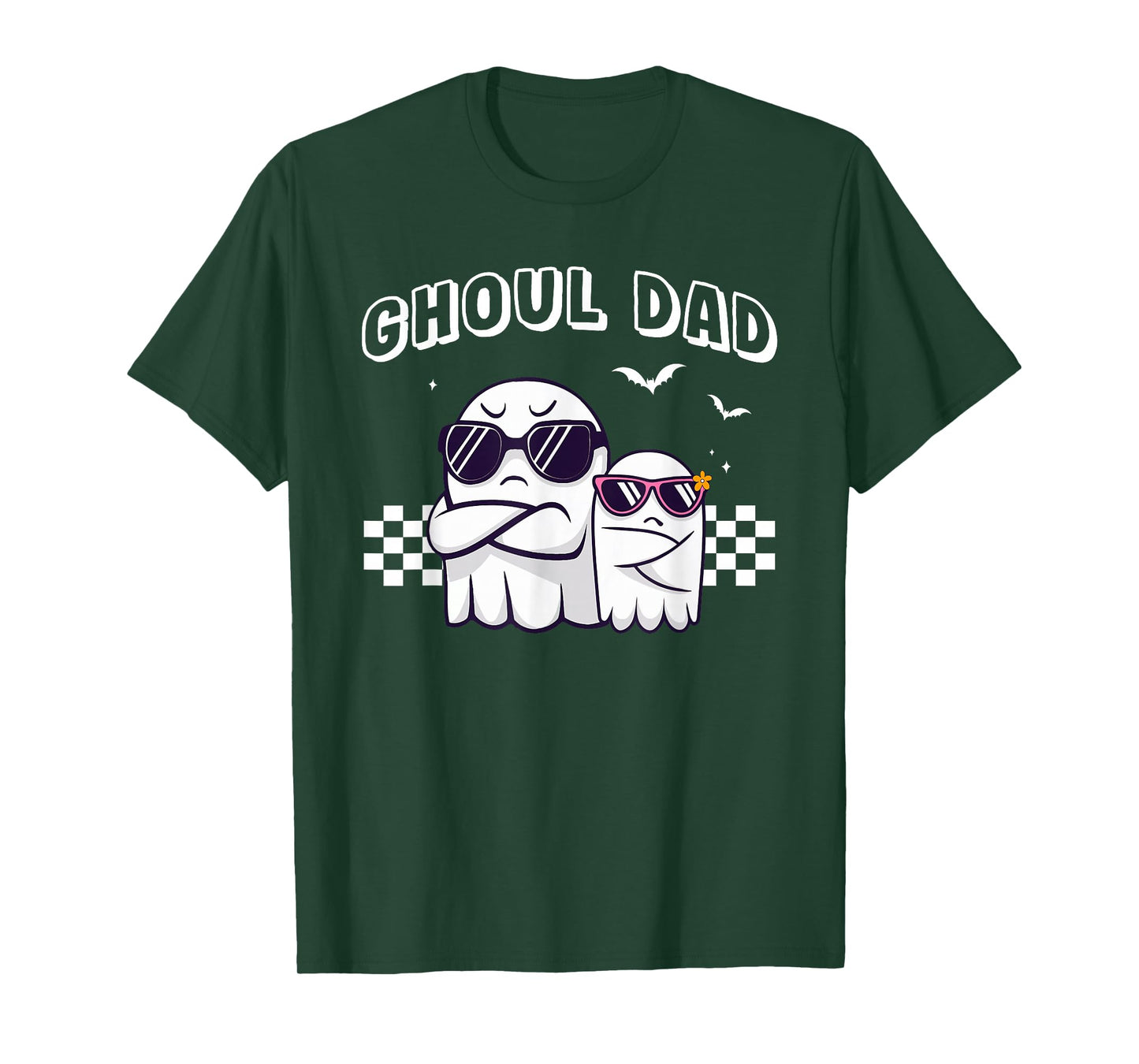 Ghoul Dad Halloween Vintage Papa Daddy Girl Ghost Costume T-Shirt