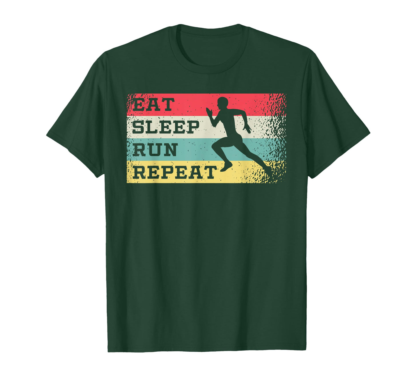 Eat Sleep Run Repeat Retro Vintage Funny Running Runner T-Shirt