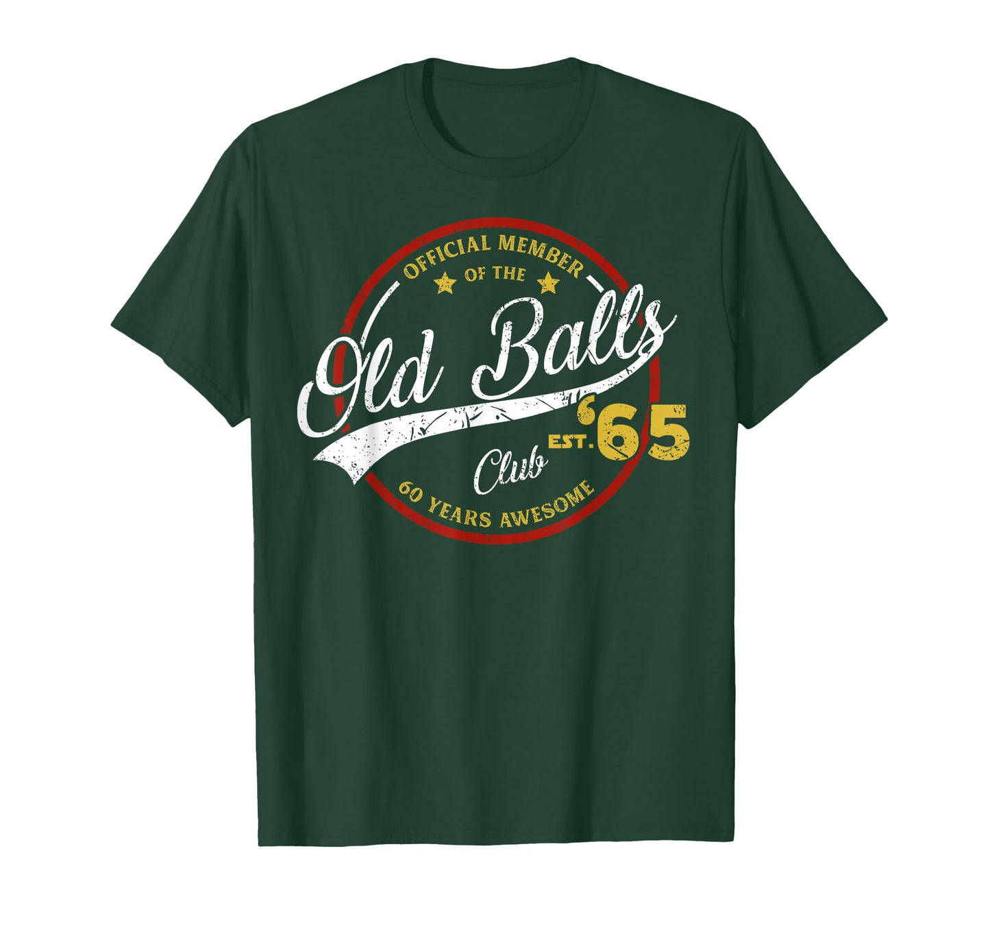 Vintage 60th Birthday Old Balls Club 1965 for Old Man T-Shirt