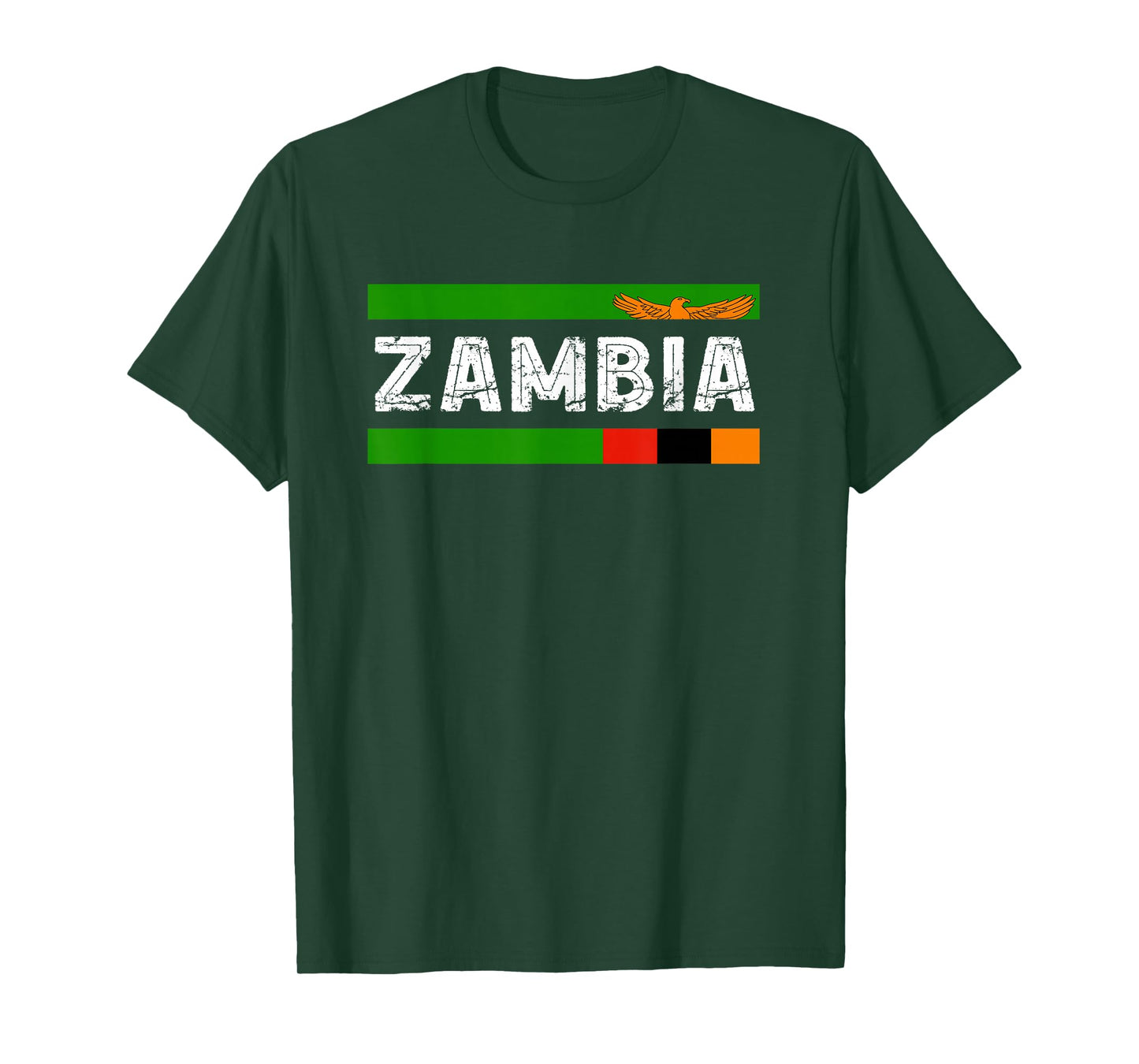 Zambia Flag Vintage Zambian Pride Heritage Zambian Roots T-Shirt