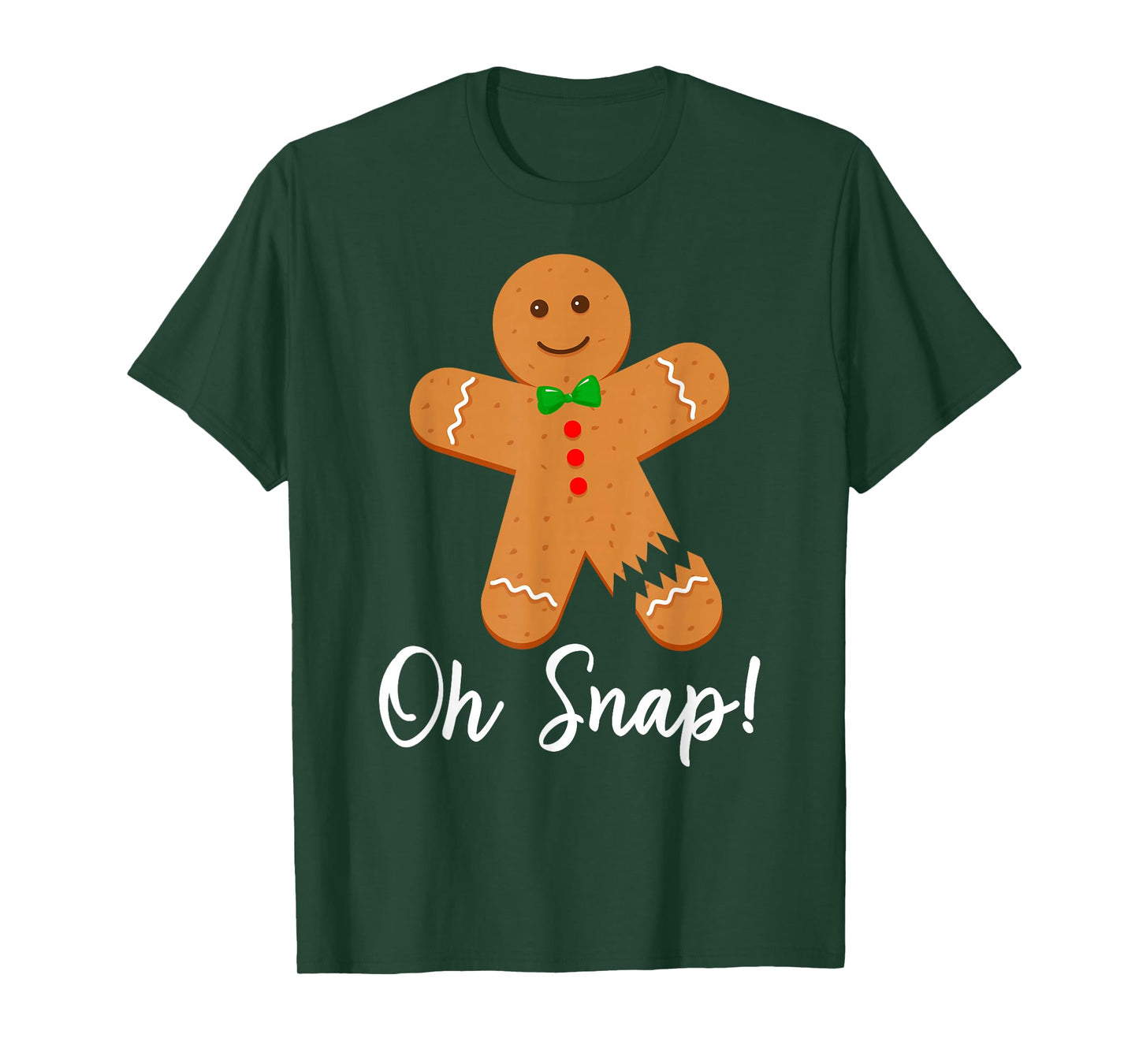 Oh Snap Gingerbread Funny Cookie Baking Christmas Pajamas T-Shirt